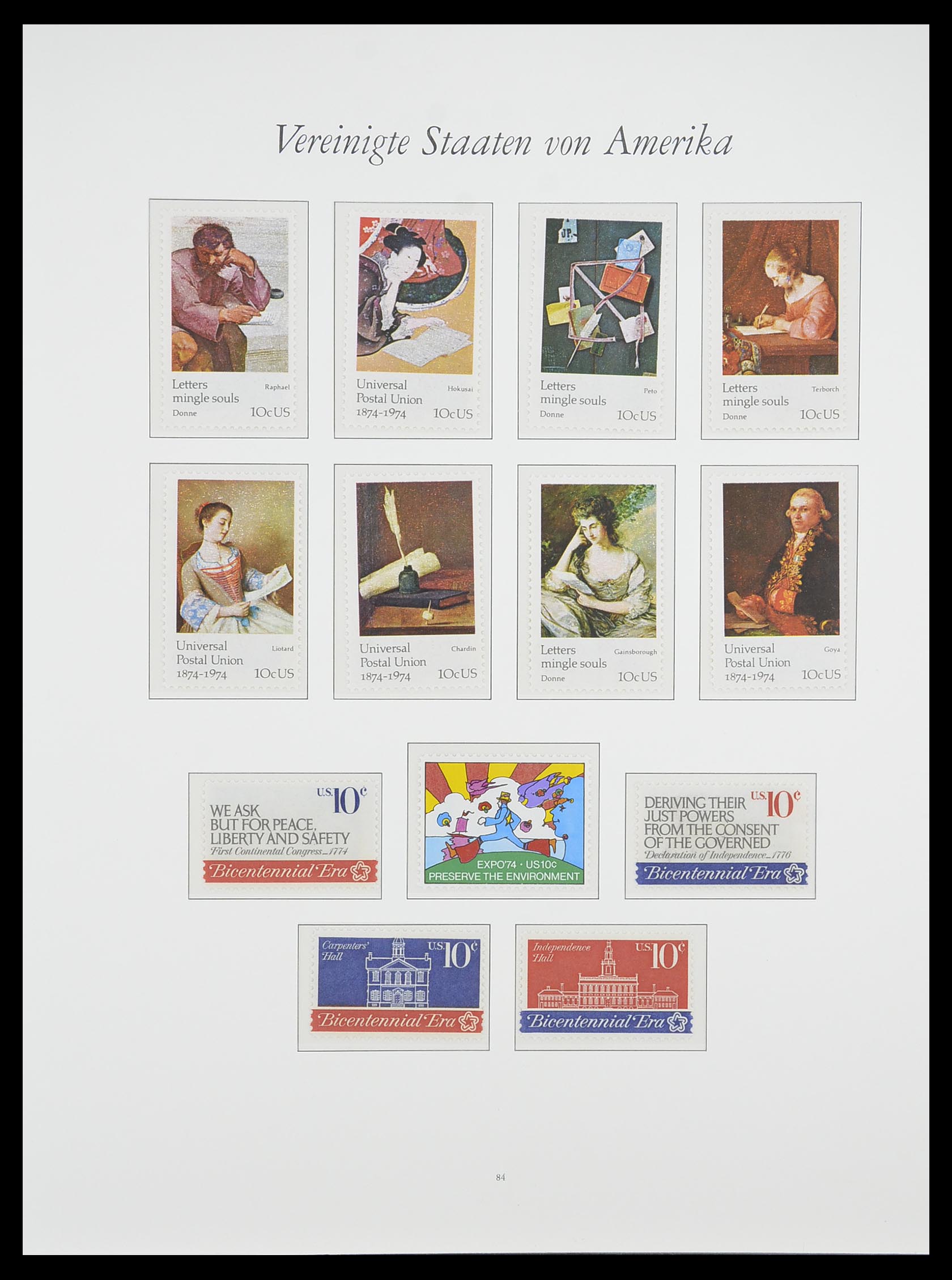 33857 127 - Stamp collection 33857 USA 1959-1988.
