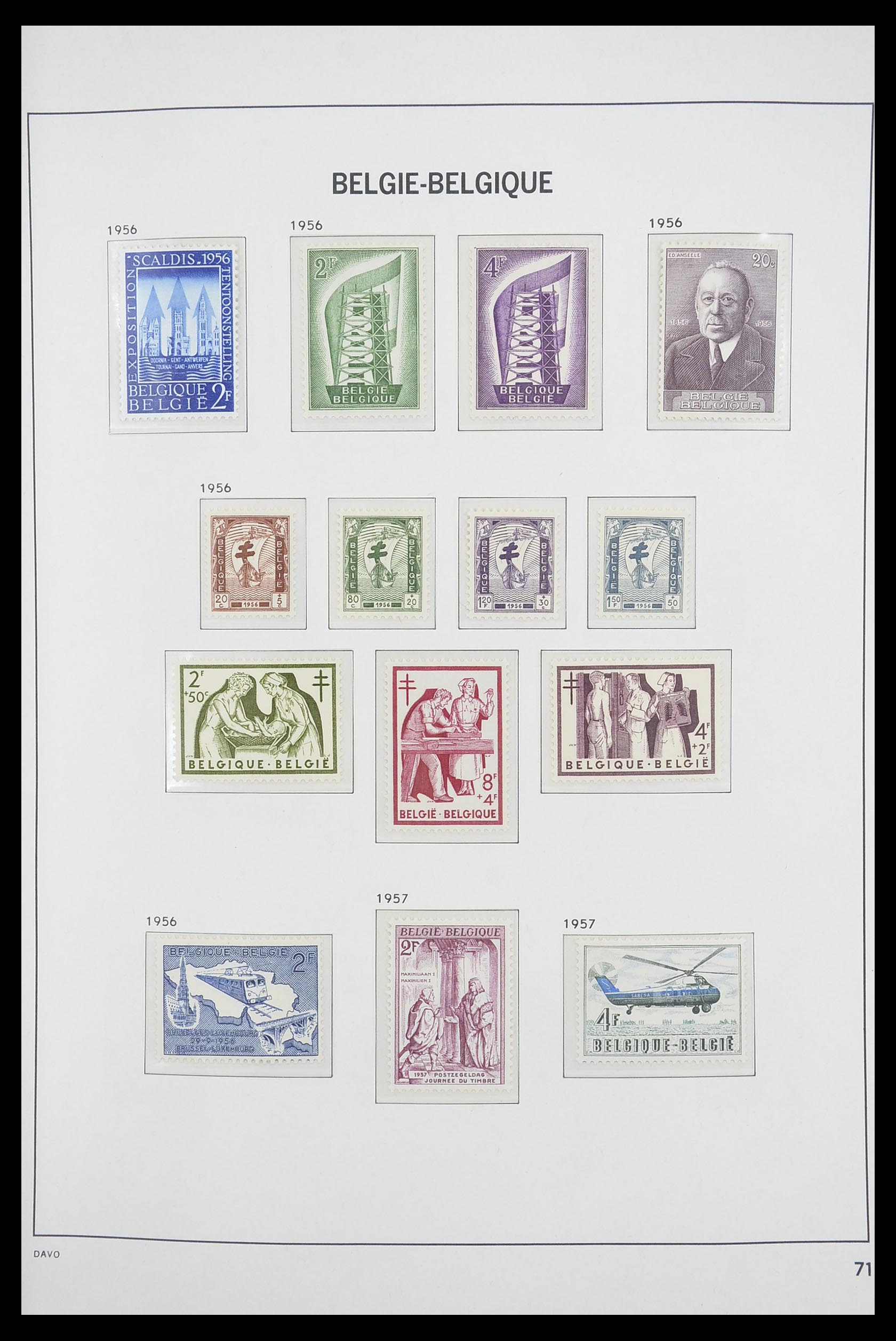 33863 014 - Postzegelverzameling 33863 België 1950-1984.