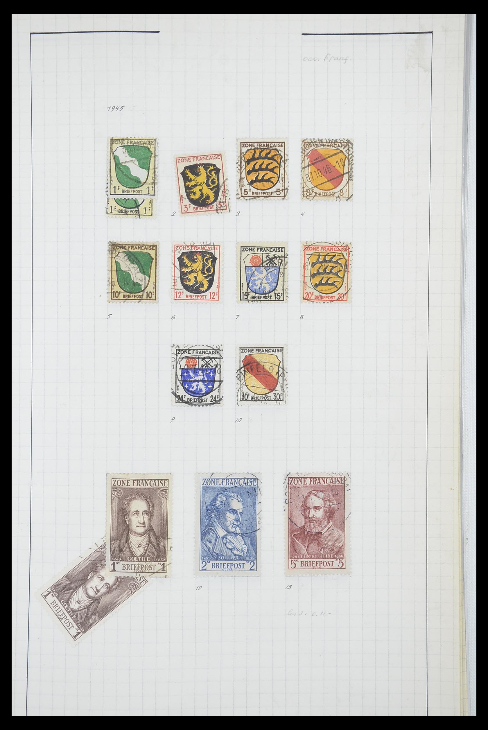 33864 001 - Stamp collection 33864 French Zone 1945-1949.