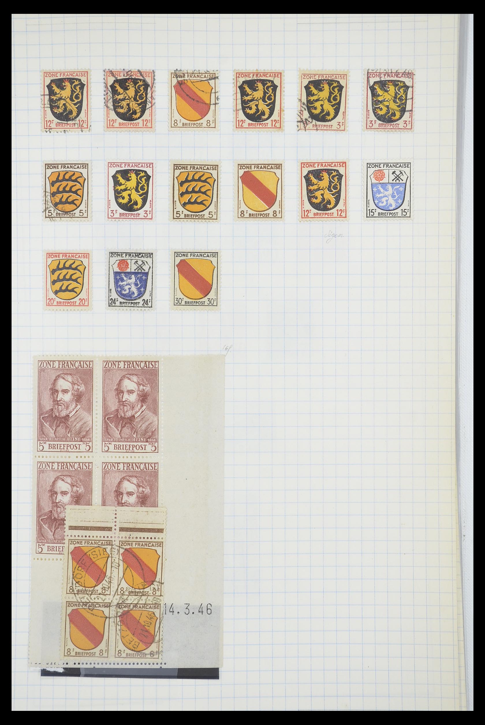 33864 004 - Stamp collection 33864 French Zone 1945-1949.