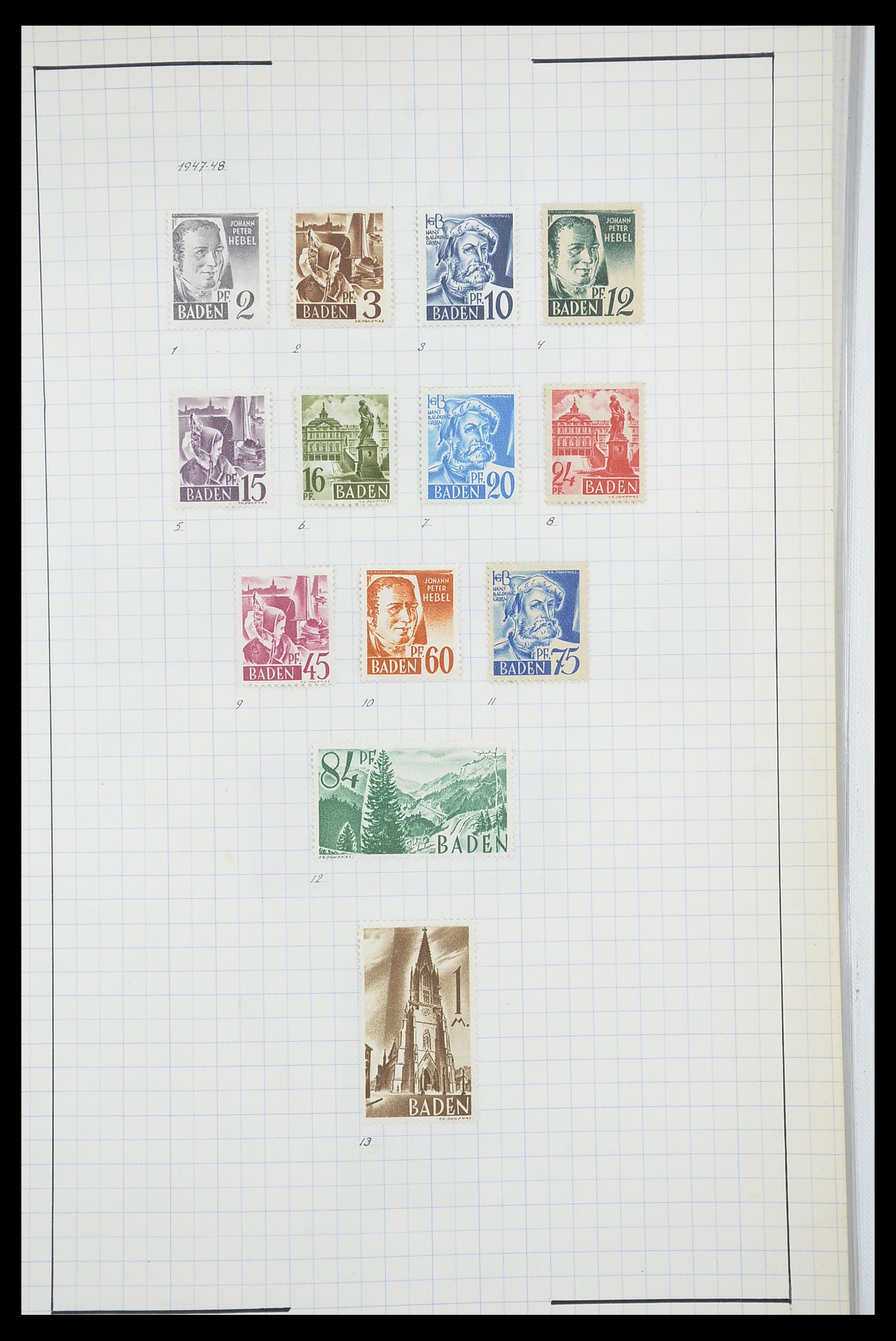 33864 005 - Stamp collection 33864 French Zone 1945-1949.