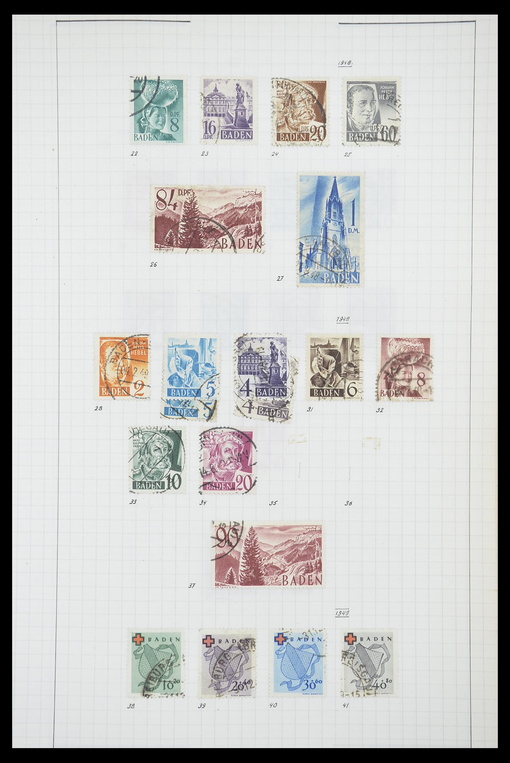 33864 008 - Stamp collection 33864 French Zone 1945-1949.