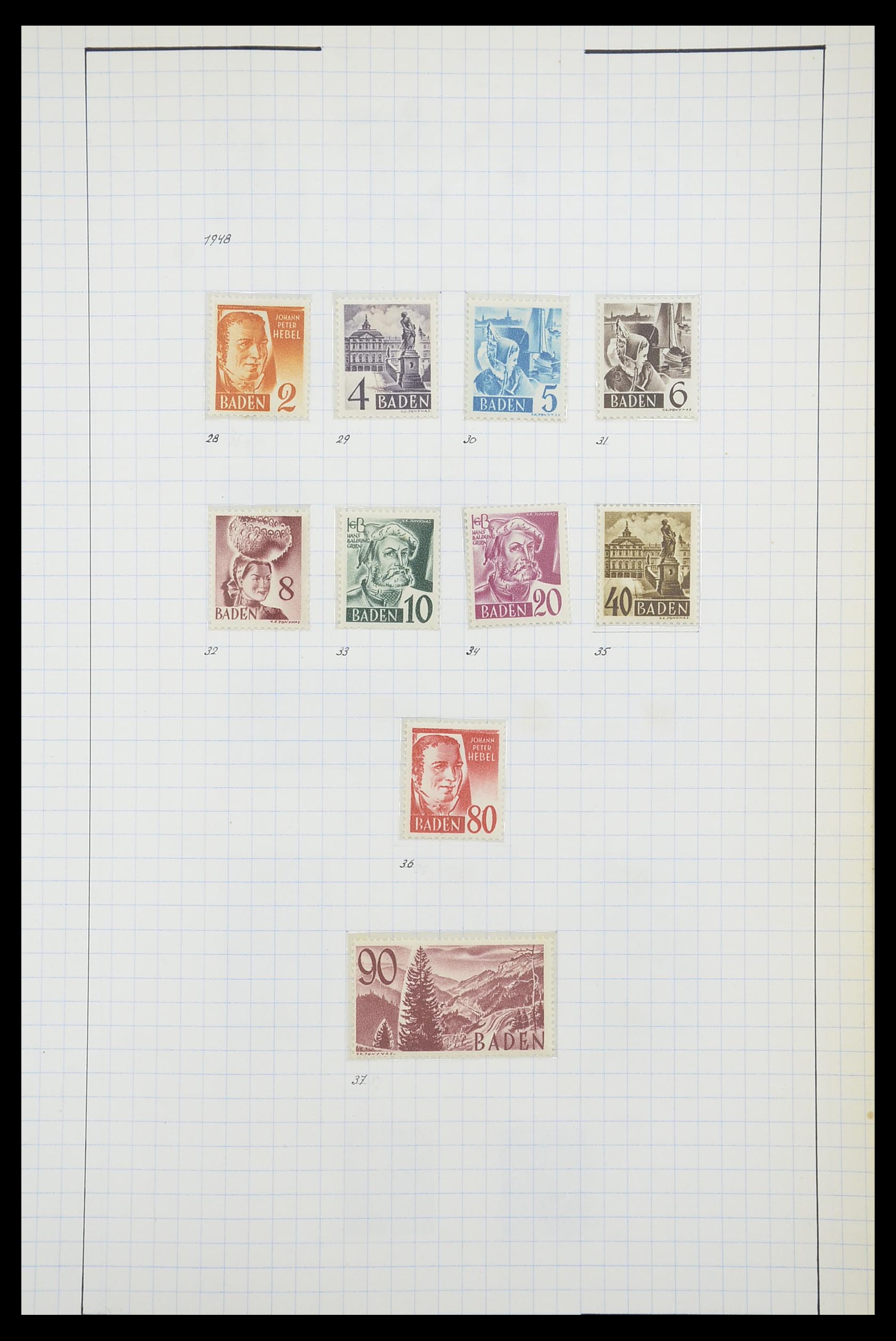 33864 009 - Stamp collection 33864 French Zone 1945-1949.