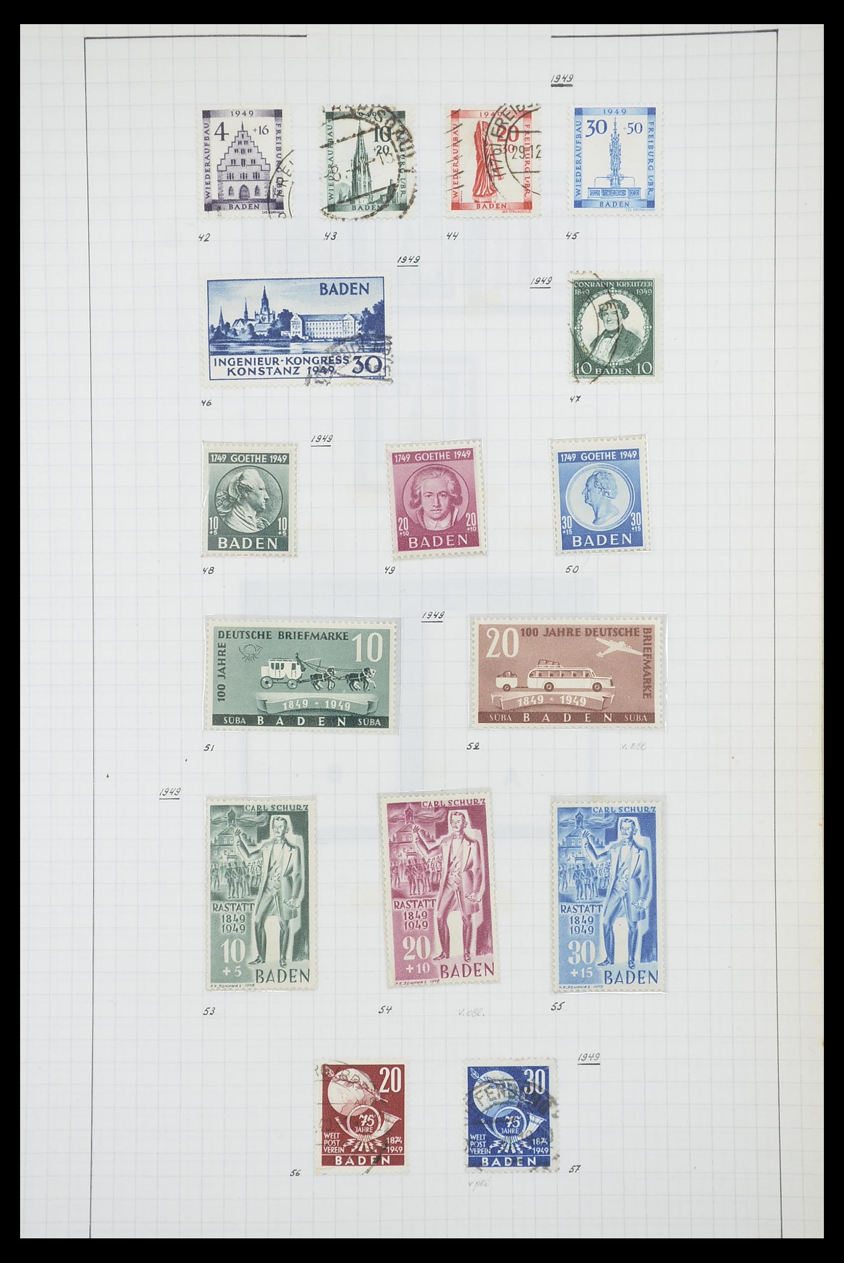 33864 010 - Stamp collection 33864 French Zone 1945-1949.