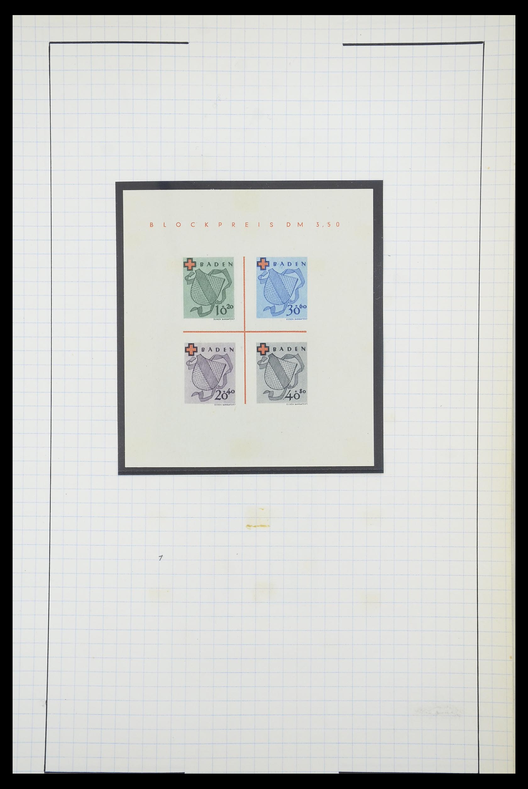 33864 012 - Postzegelverzameling 33864 Franse Zone 1945-1949.