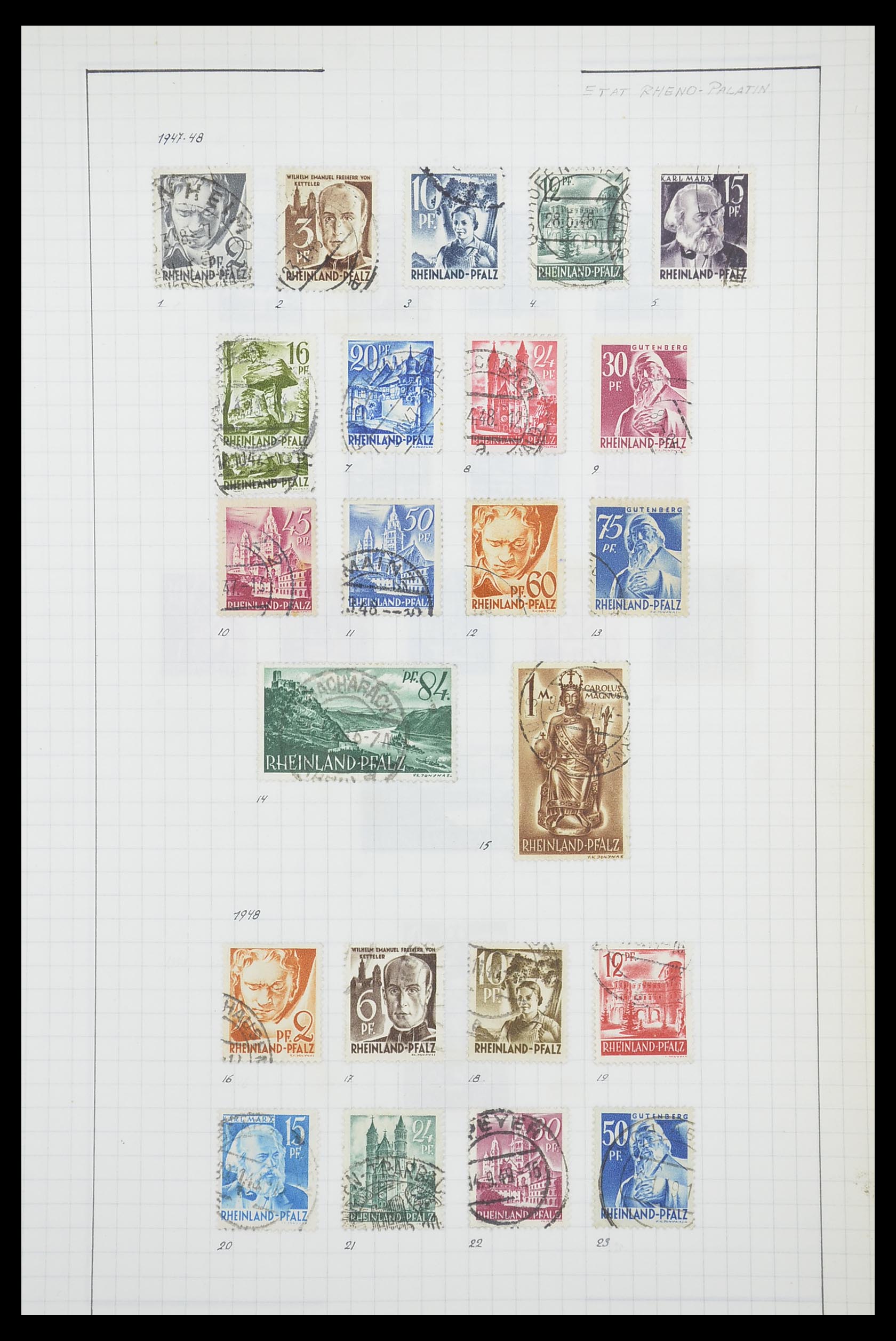 33864 014 - Stamp collection 33864 French Zone 1945-1949.