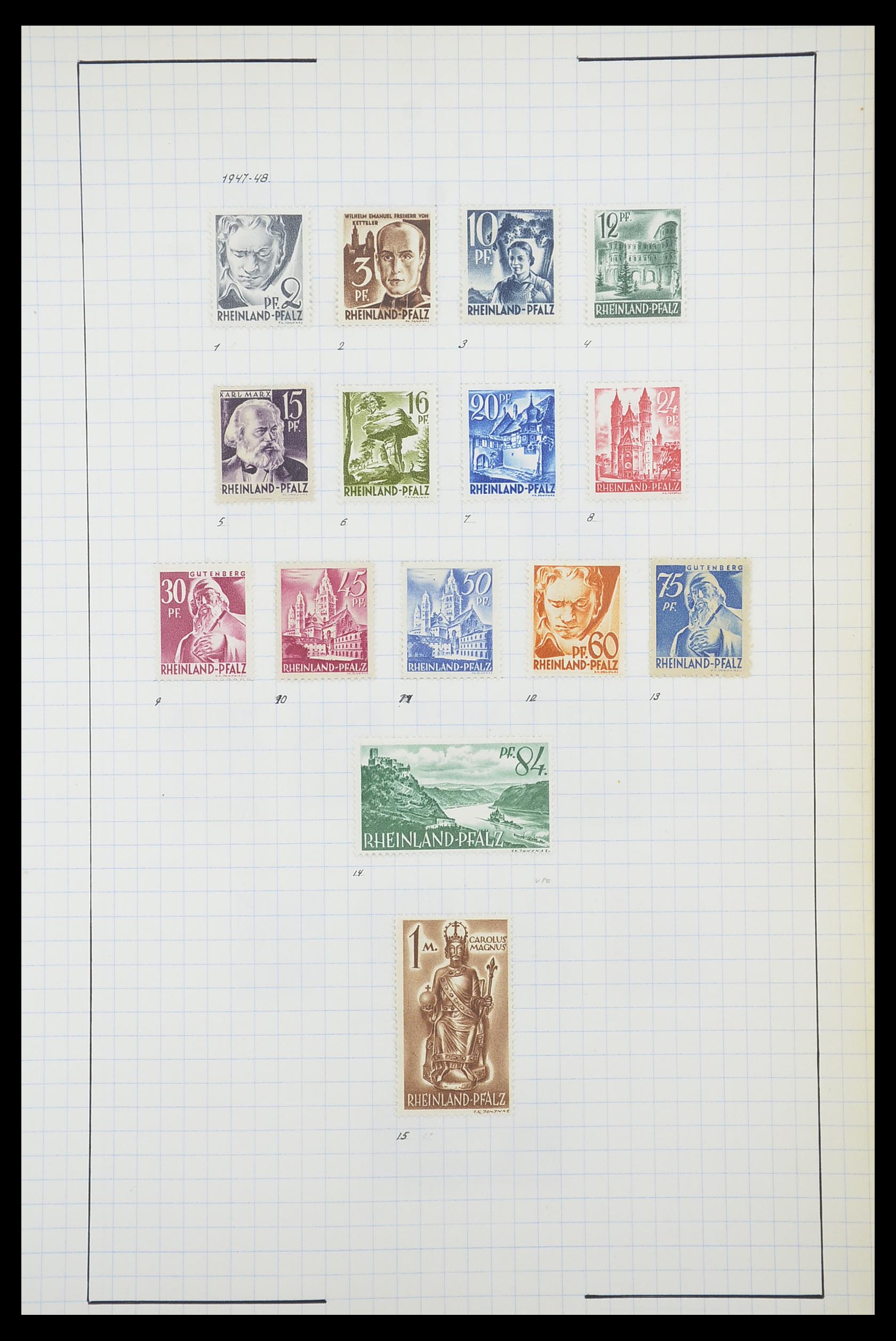 33864 015 - Stamp collection 33864 French Zone 1945-1949.