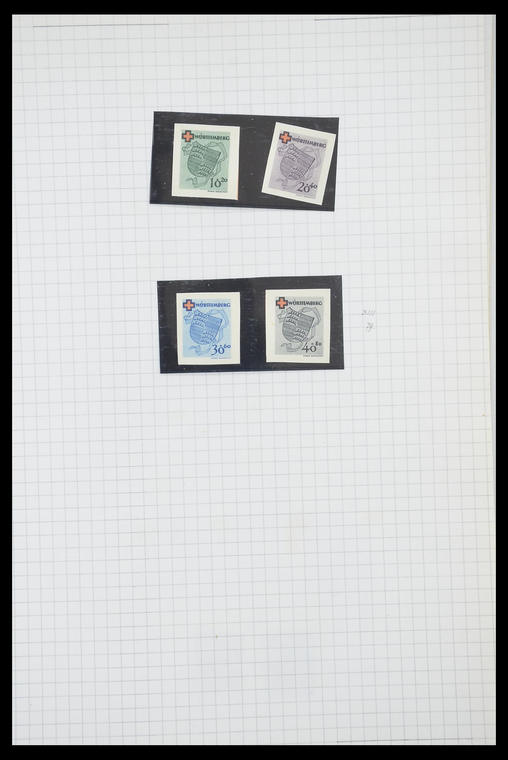 33864 025 - Postzegelverzameling 33864 Franse Zone 1945-1949.