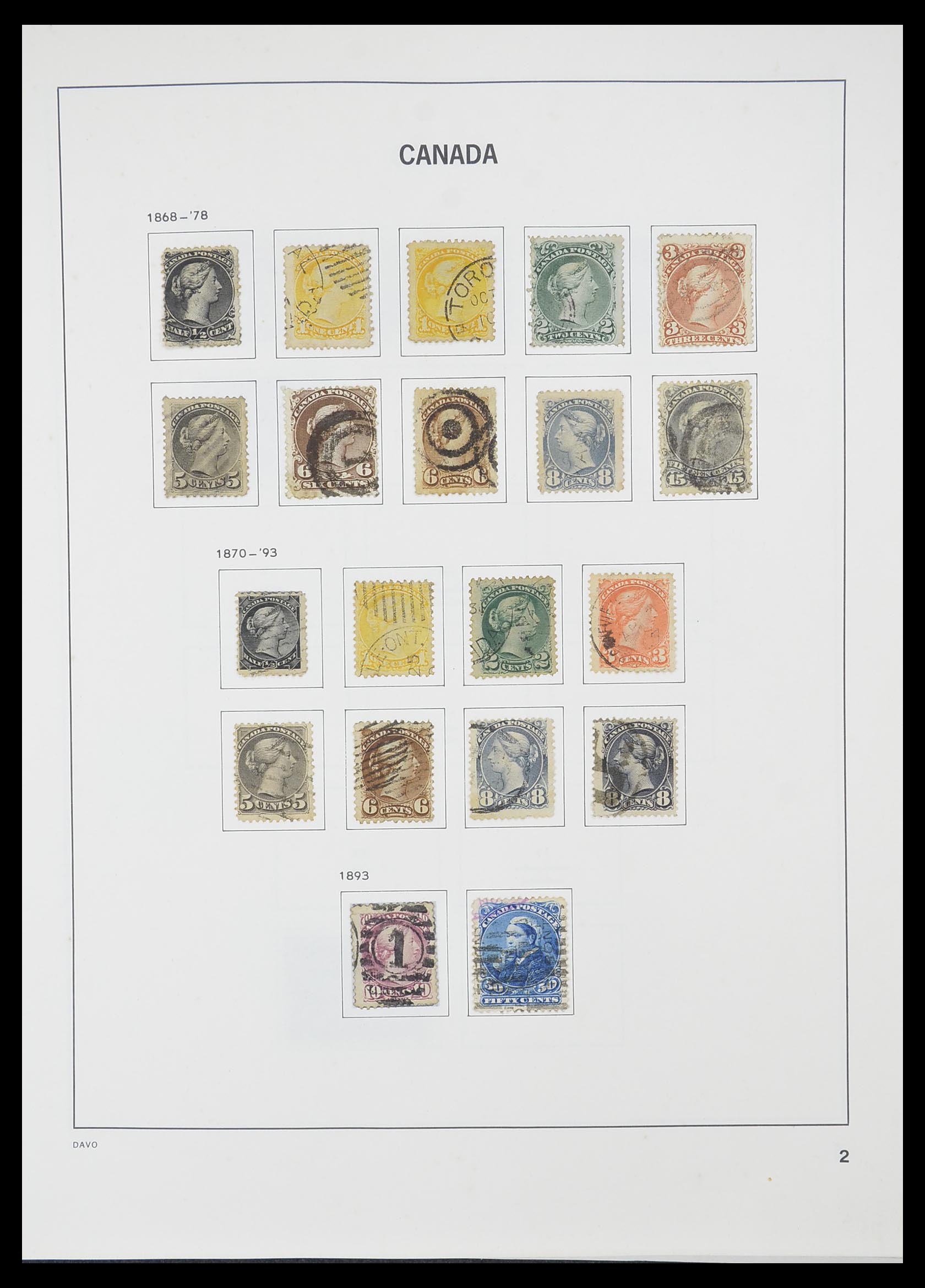 33866 002 - Postzegelverzameling 33866 Canada 1859-1974.