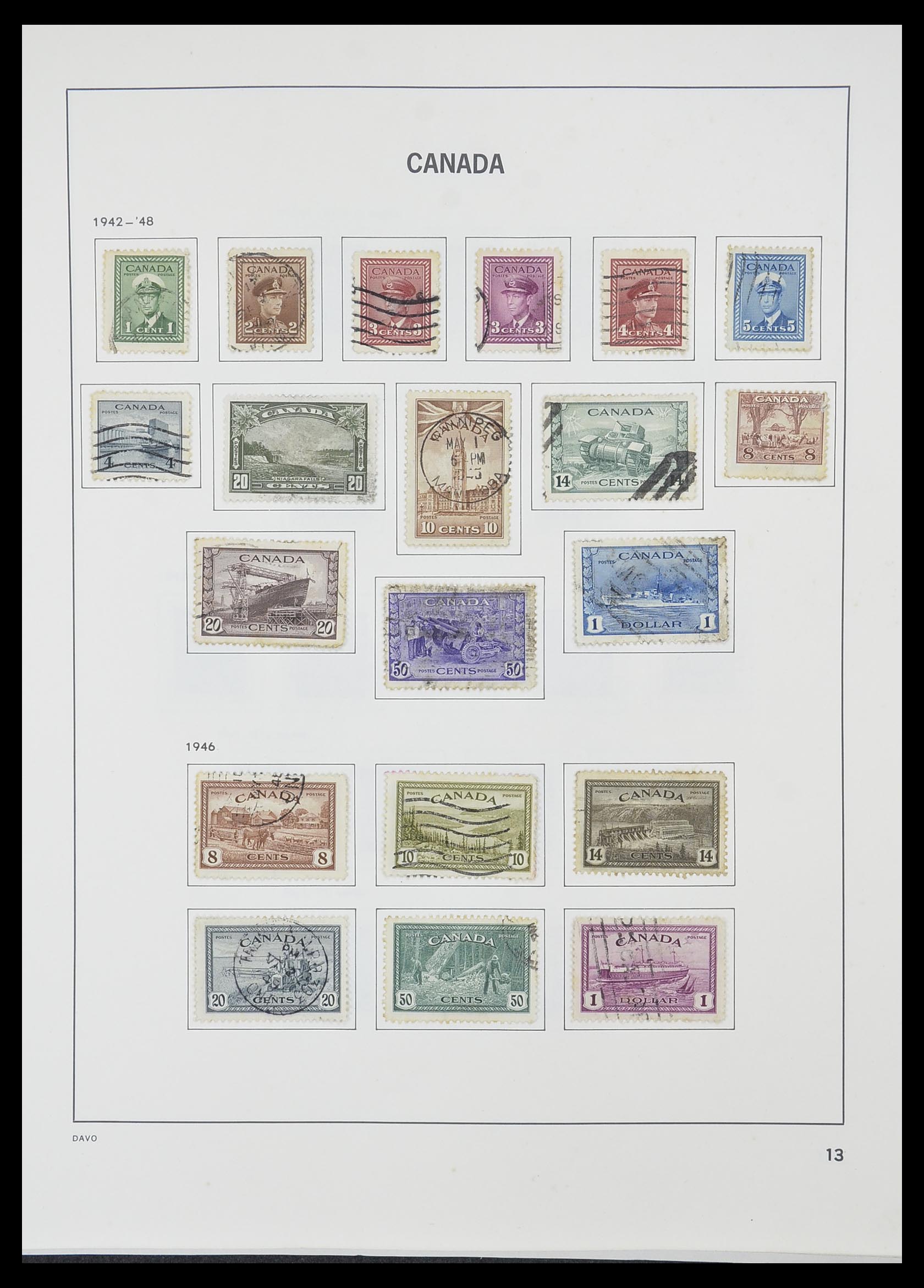 33866 016 - Postzegelverzameling 33866 Canada 1859-1974.