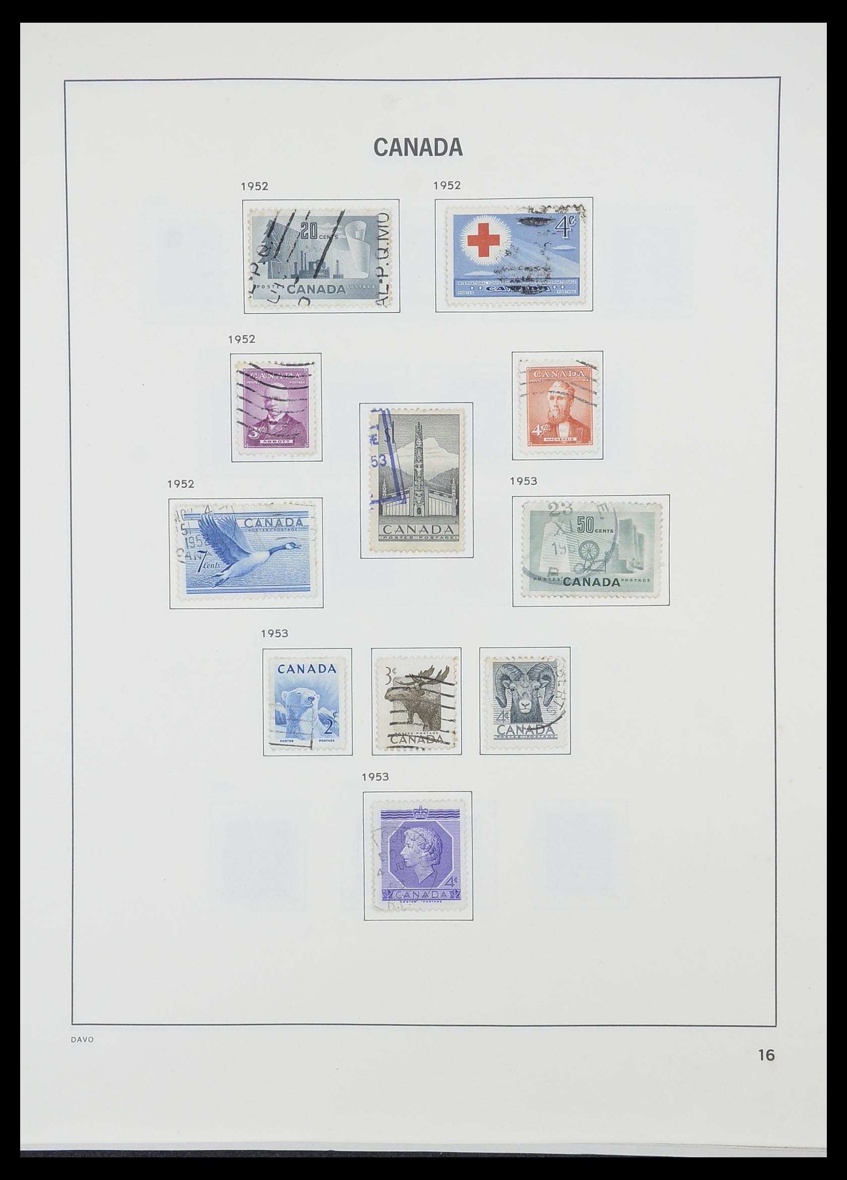 33866 021 - Postzegelverzameling 33866 Canada 1859-1974.