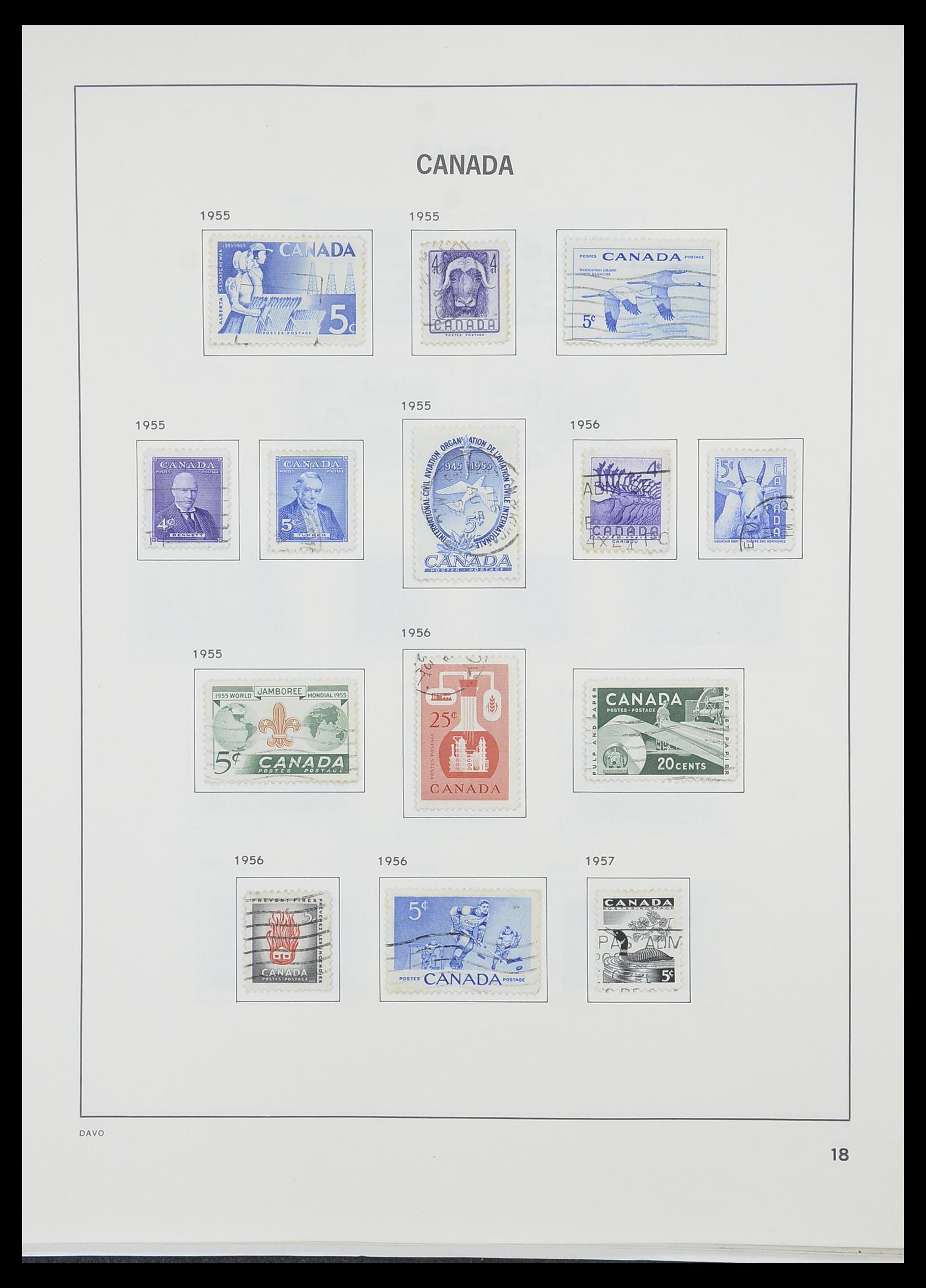 33866 024 - Postzegelverzameling 33866 Canada 1859-1974.