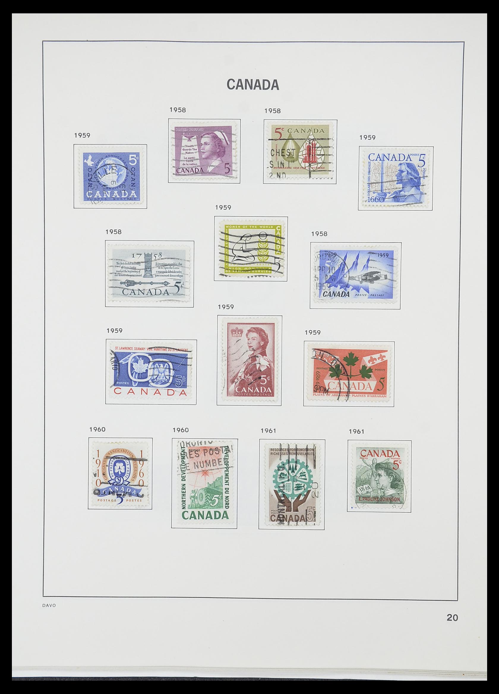 33866 026 - Postzegelverzameling 33866 Canada 1859-1974.