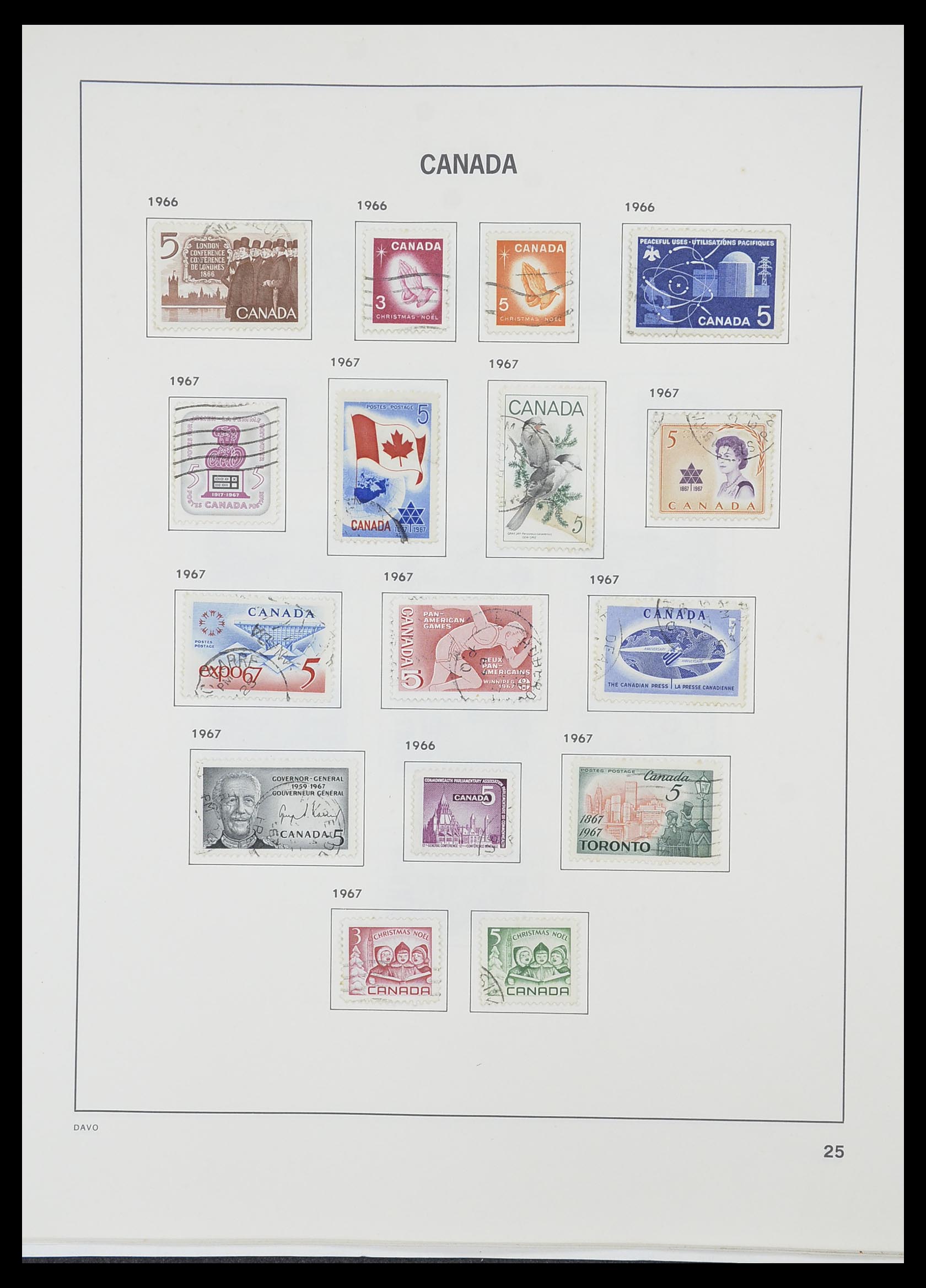 33866 032 - Postzegelverzameling 33866 Canada 1859-1974.