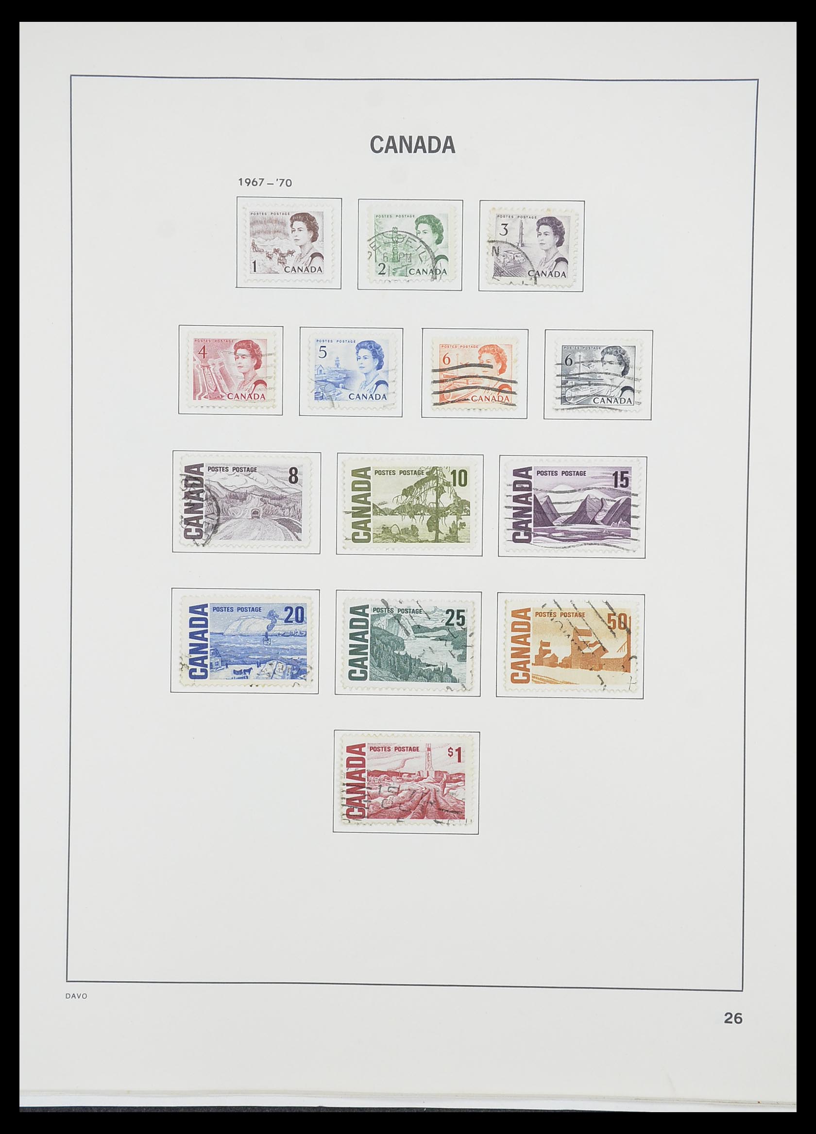 33866 033 - Postzegelverzameling 33866 Canada 1859-1974.