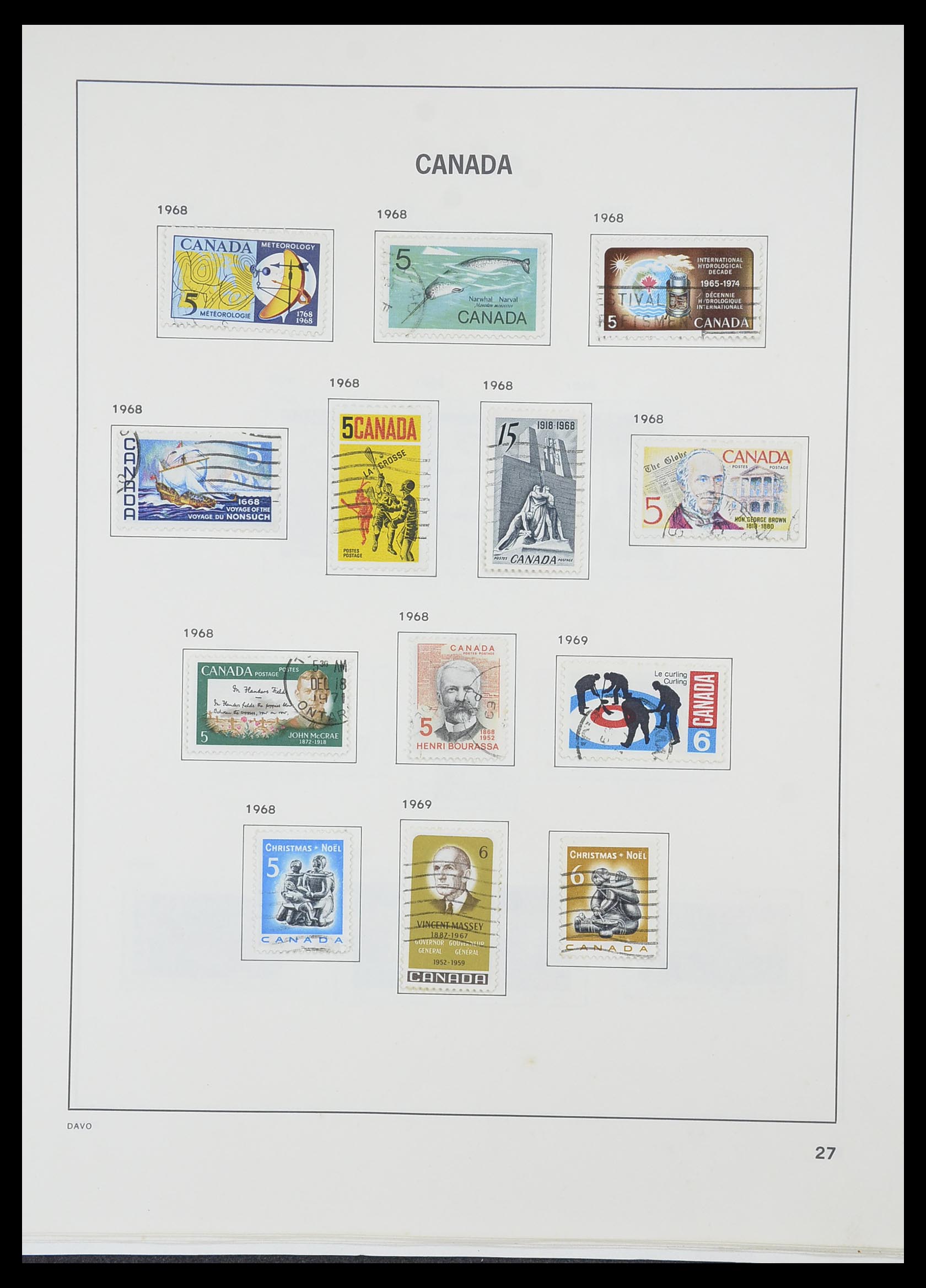 33866 035 - Postzegelverzameling 33866 Canada 1859-1974.