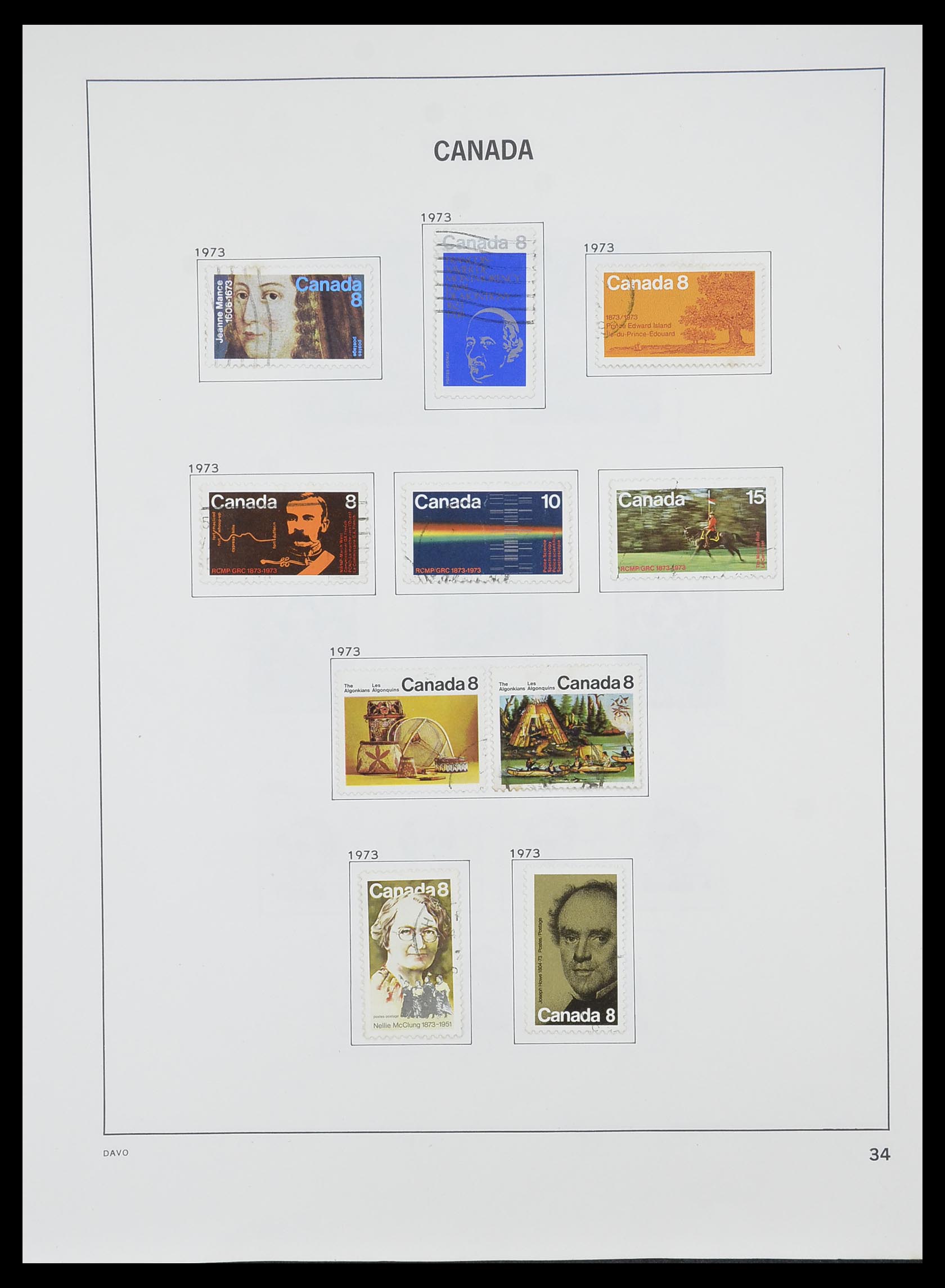 33866 042 - Postzegelverzameling 33866 Canada 1859-1974.