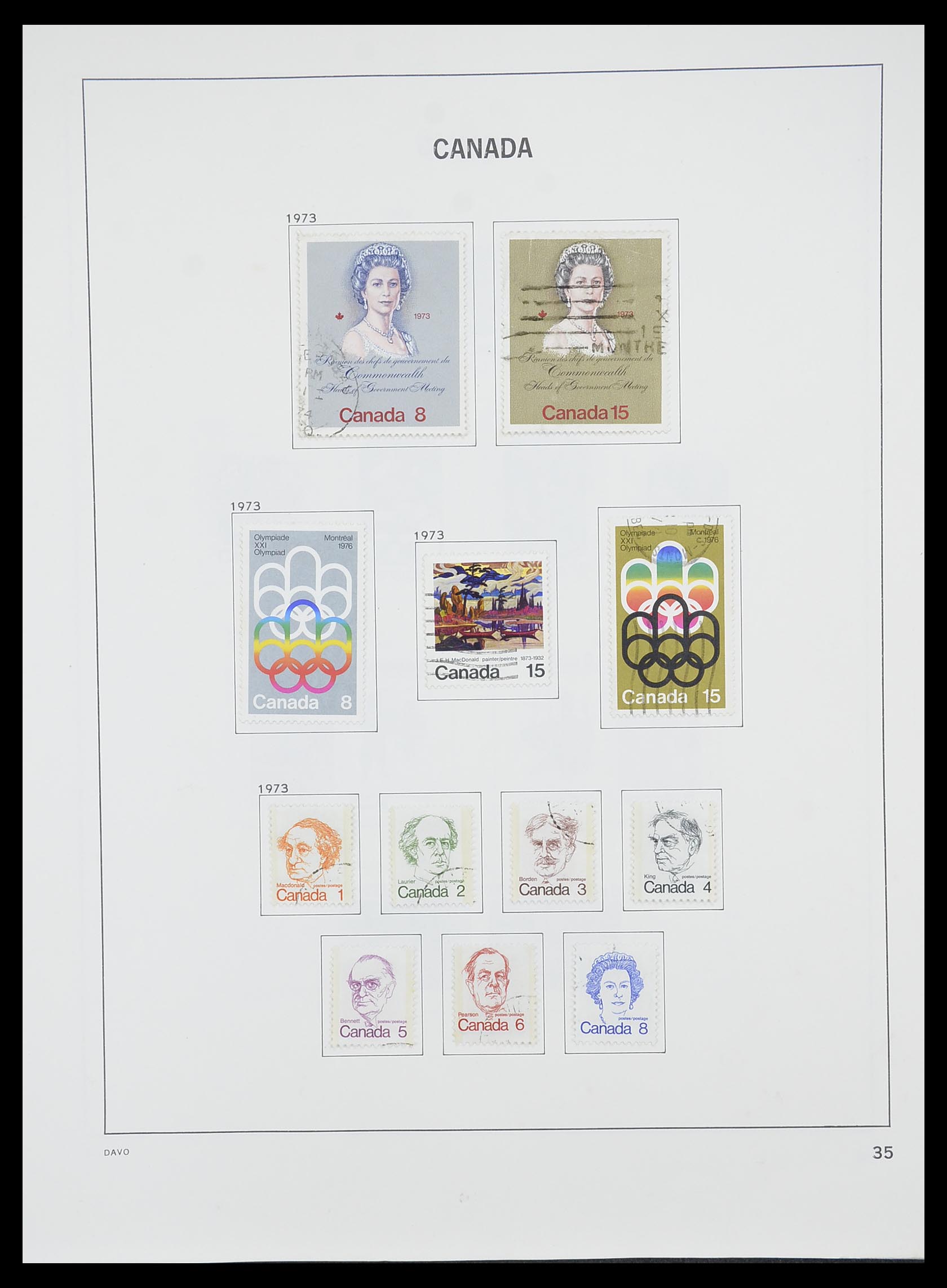 33866 043 - Postzegelverzameling 33866 Canada 1859-1974.