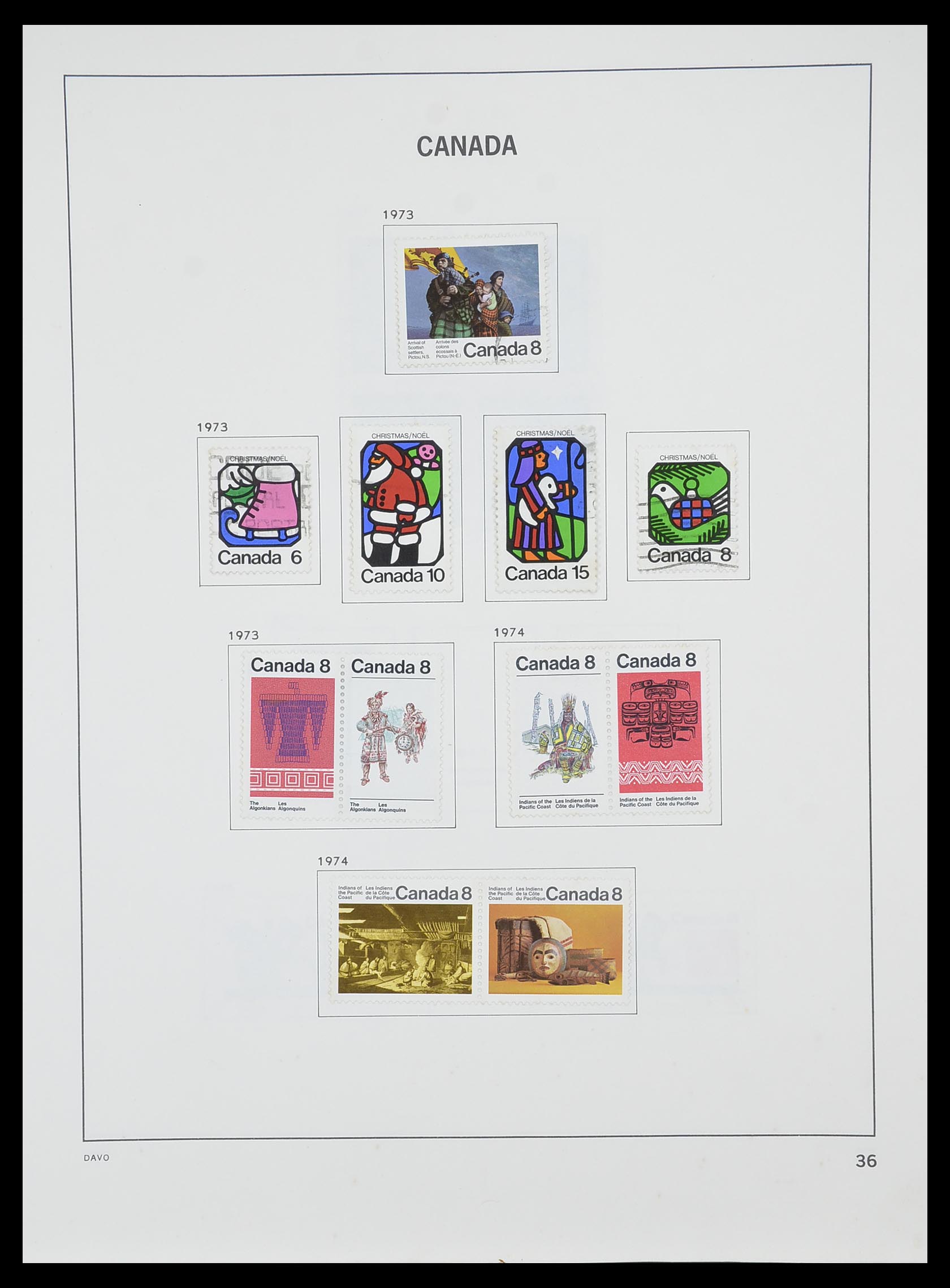 33866 044 - Postzegelverzameling 33866 Canada 1859-1974.