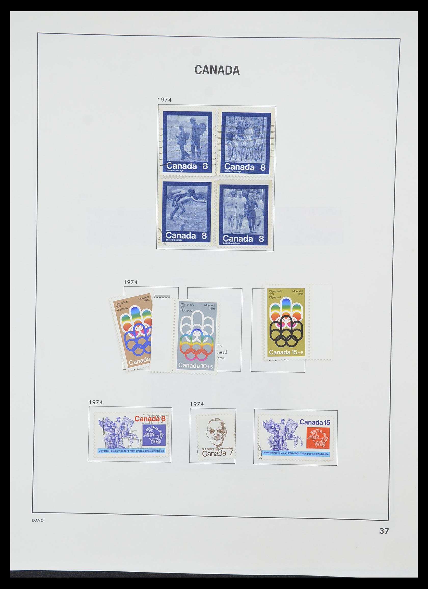 33866 045 - Postzegelverzameling 33866 Canada 1859-1974.