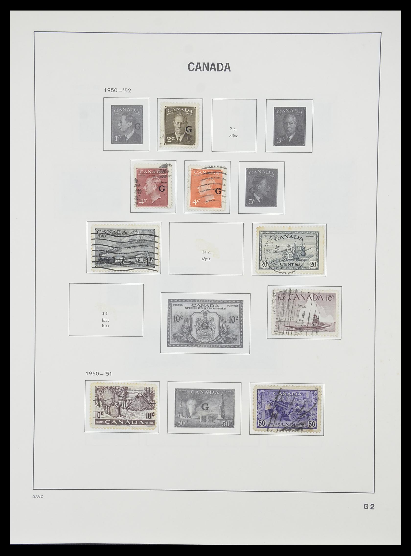 33866 055 - Postzegelverzameling 33866 Canada 1859-1974.