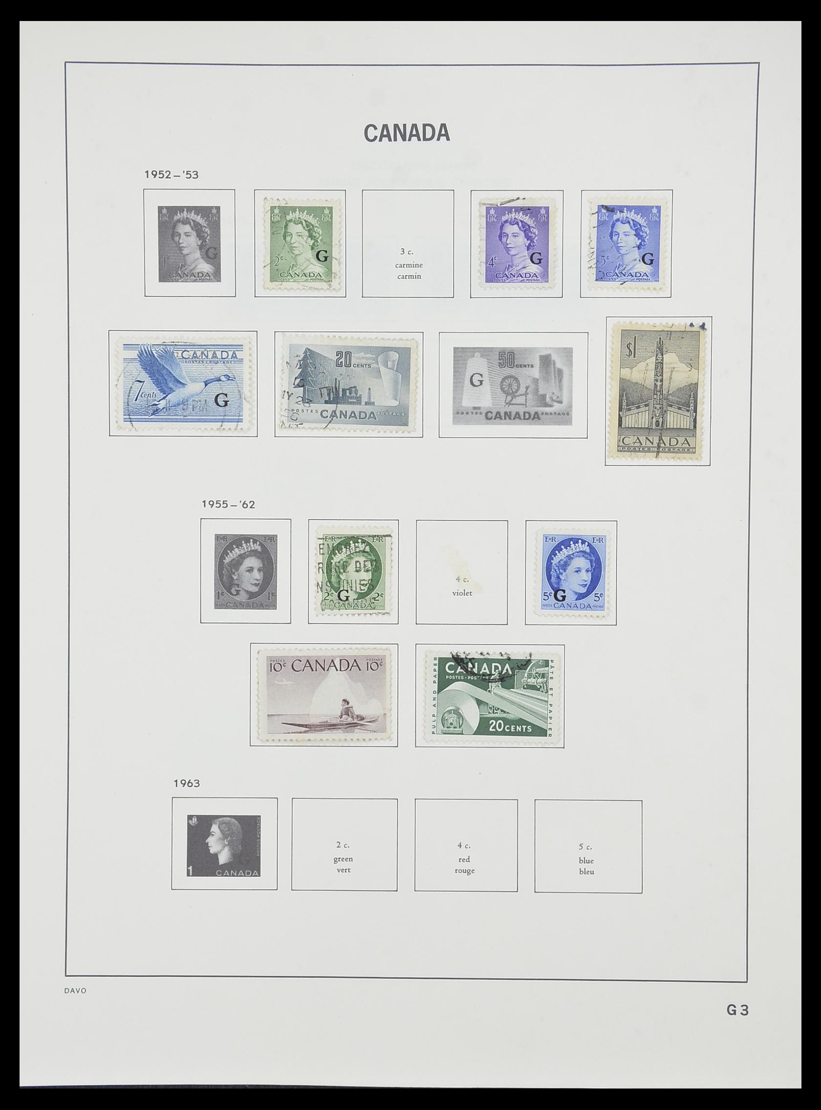 33866 056 - Postzegelverzameling 33866 Canada 1859-1974.
