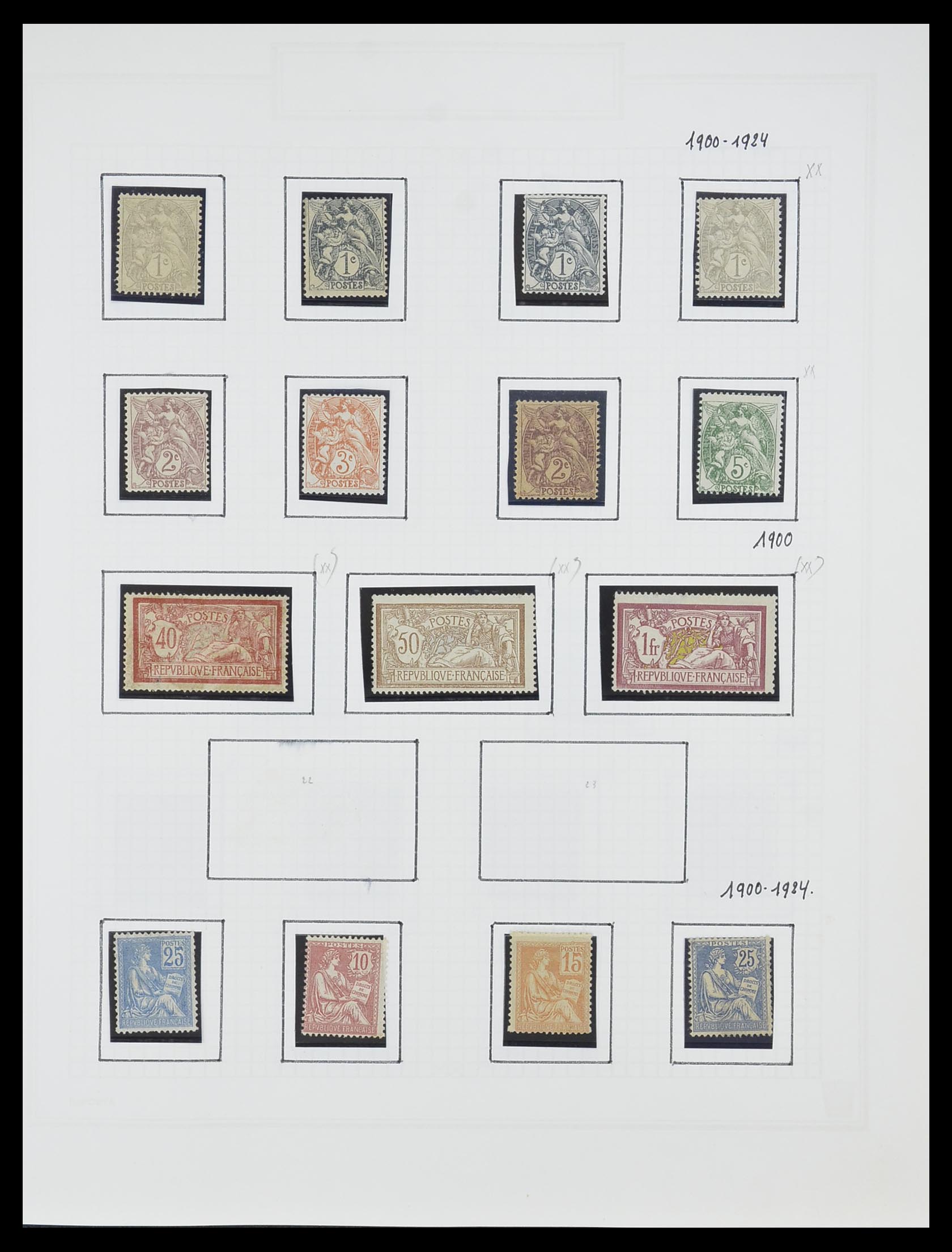 33869 002 - Postzegelverzameling 33869 Frankrijk 1900-1983.