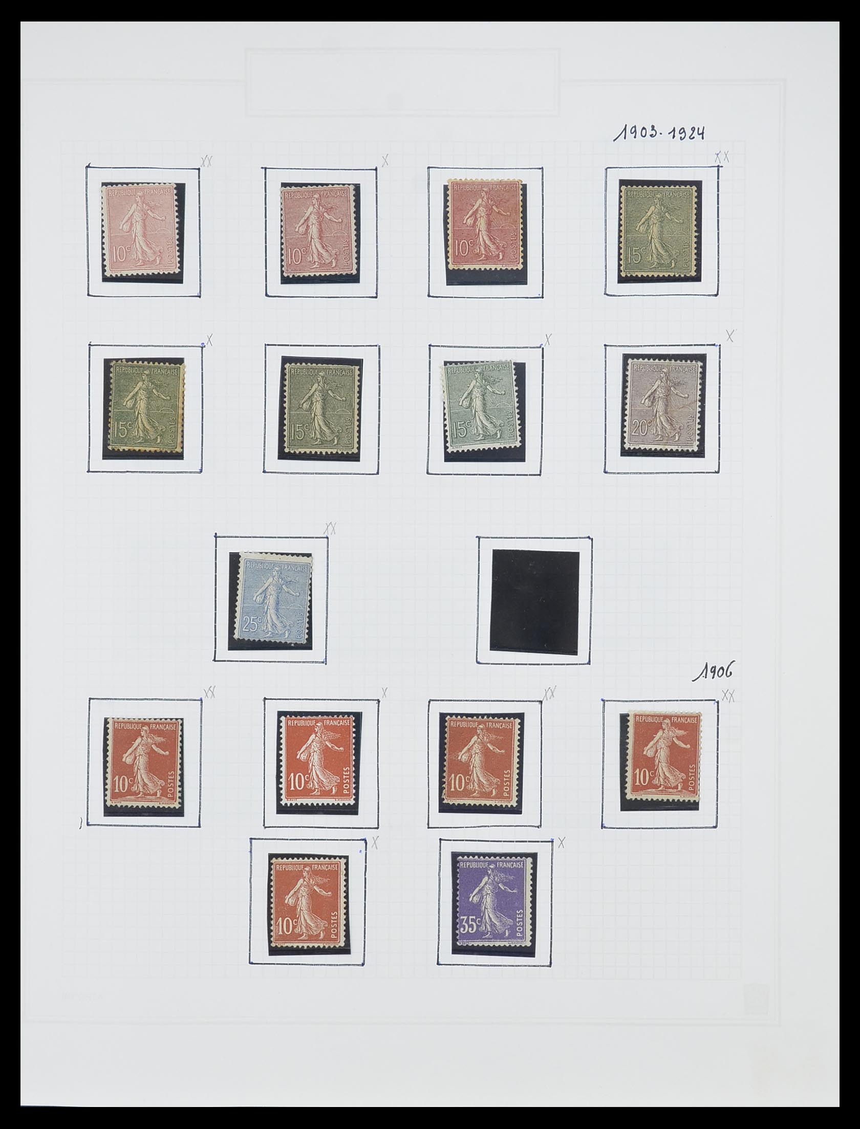 33869 003 - Postzegelverzameling 33869 Frankrijk 1900-1983.