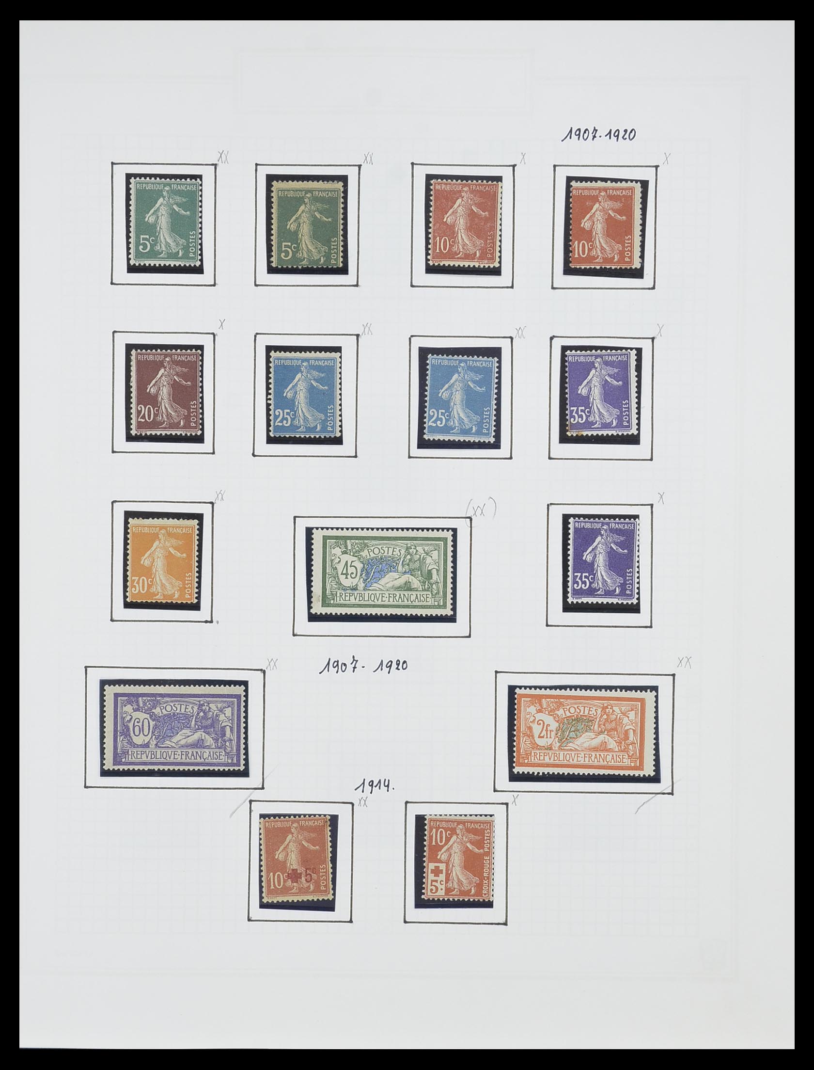 33869 004 - Postzegelverzameling 33869 Frankrijk 1900-1983.