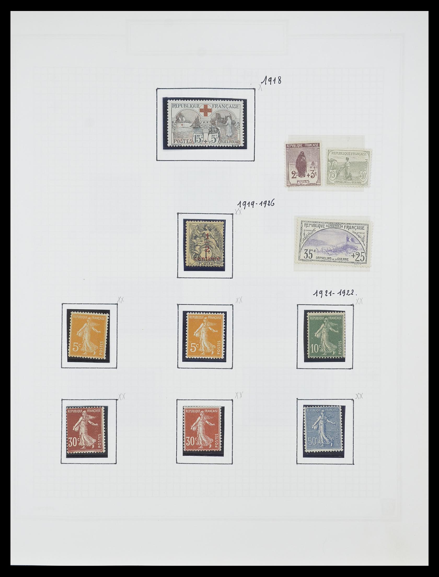 33869 005 - Postzegelverzameling 33869 Frankrijk 1900-1983.