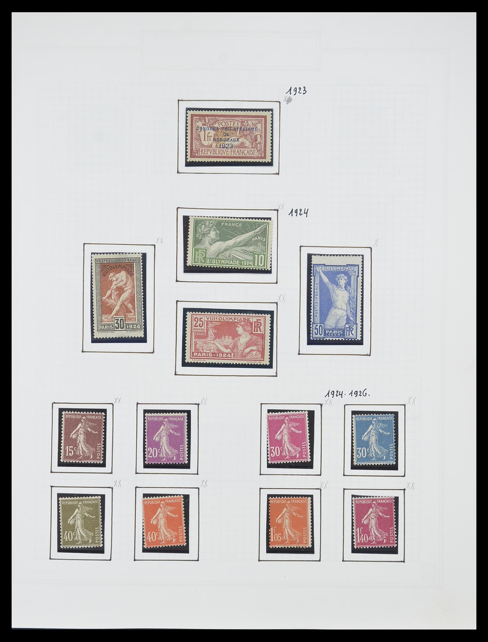 33869 008 - Postzegelverzameling 33869 Frankrijk 1900-1983.