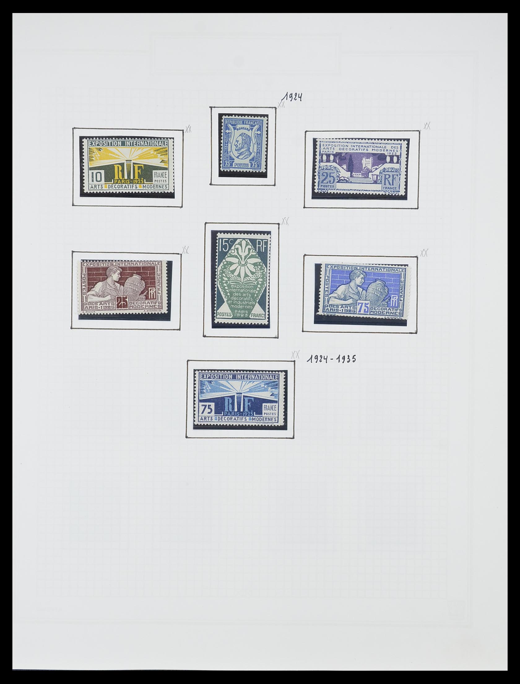 33869 010 - Postzegelverzameling 33869 Frankrijk 1900-1983.