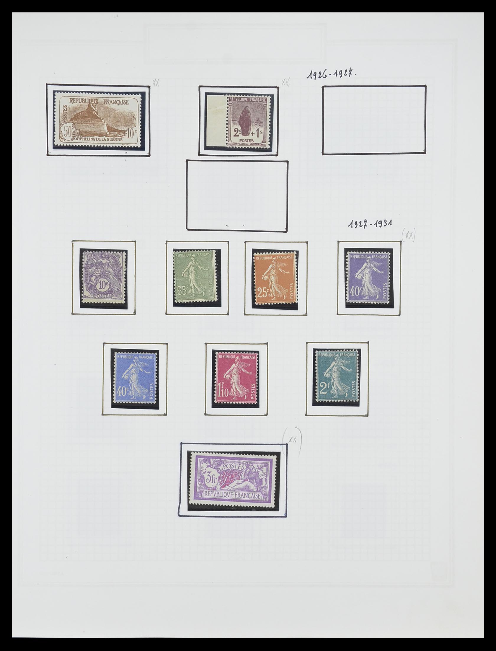 33869 012 - Postzegelverzameling 33869 Frankrijk 1900-1983.