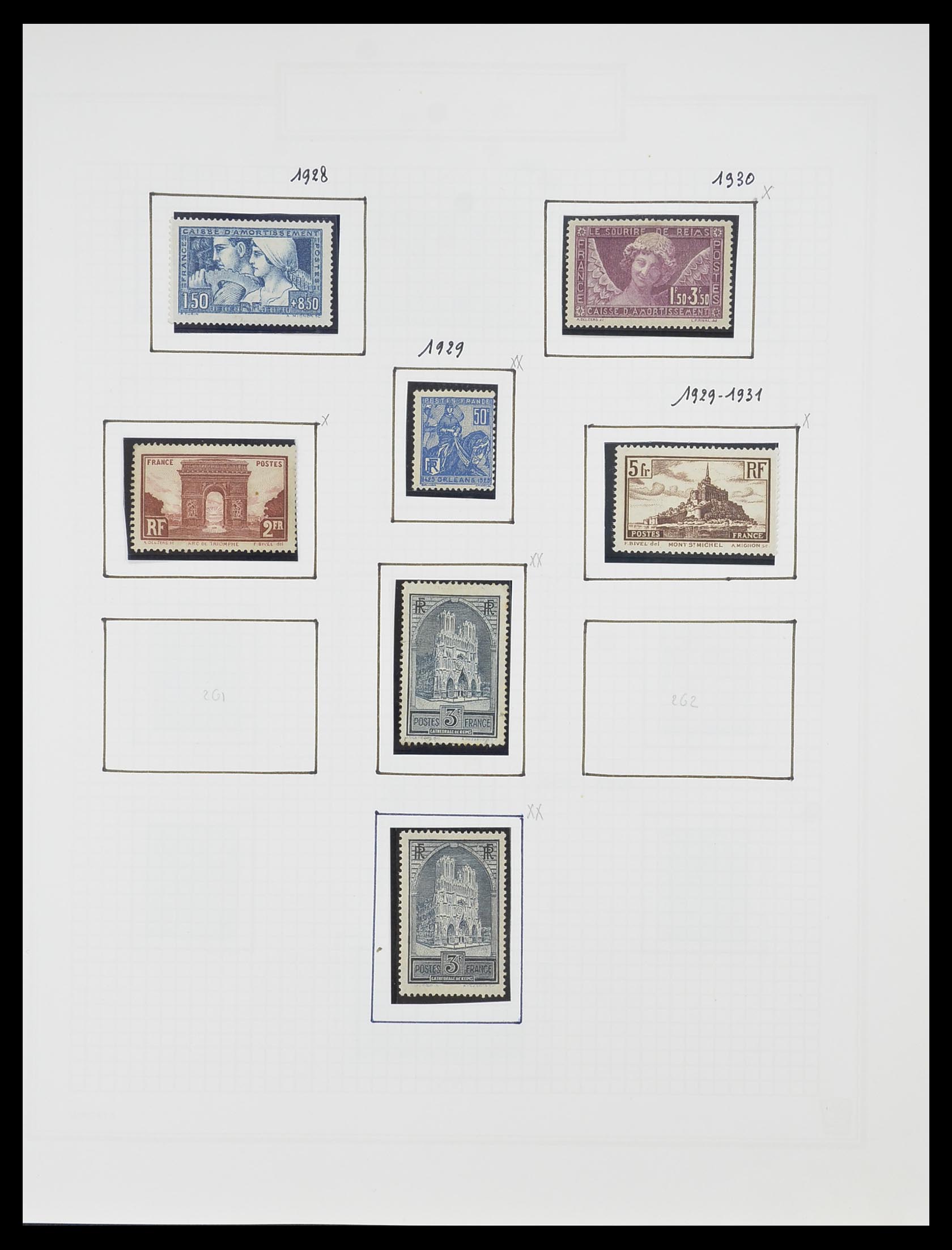 33869 014 - Postzegelverzameling 33869 Frankrijk 1900-1983.