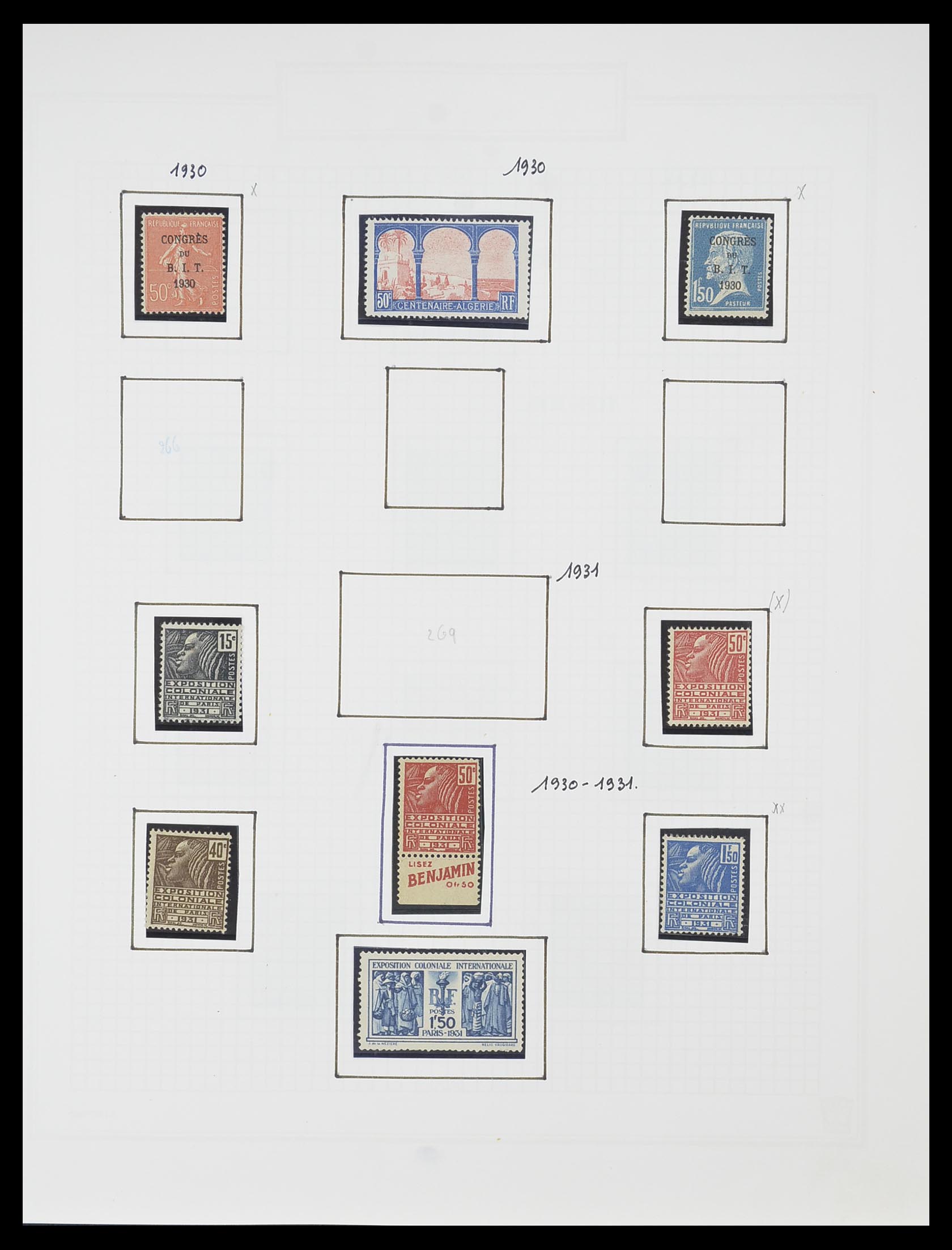 33869 015 - Postzegelverzameling 33869 Frankrijk 1900-1983.