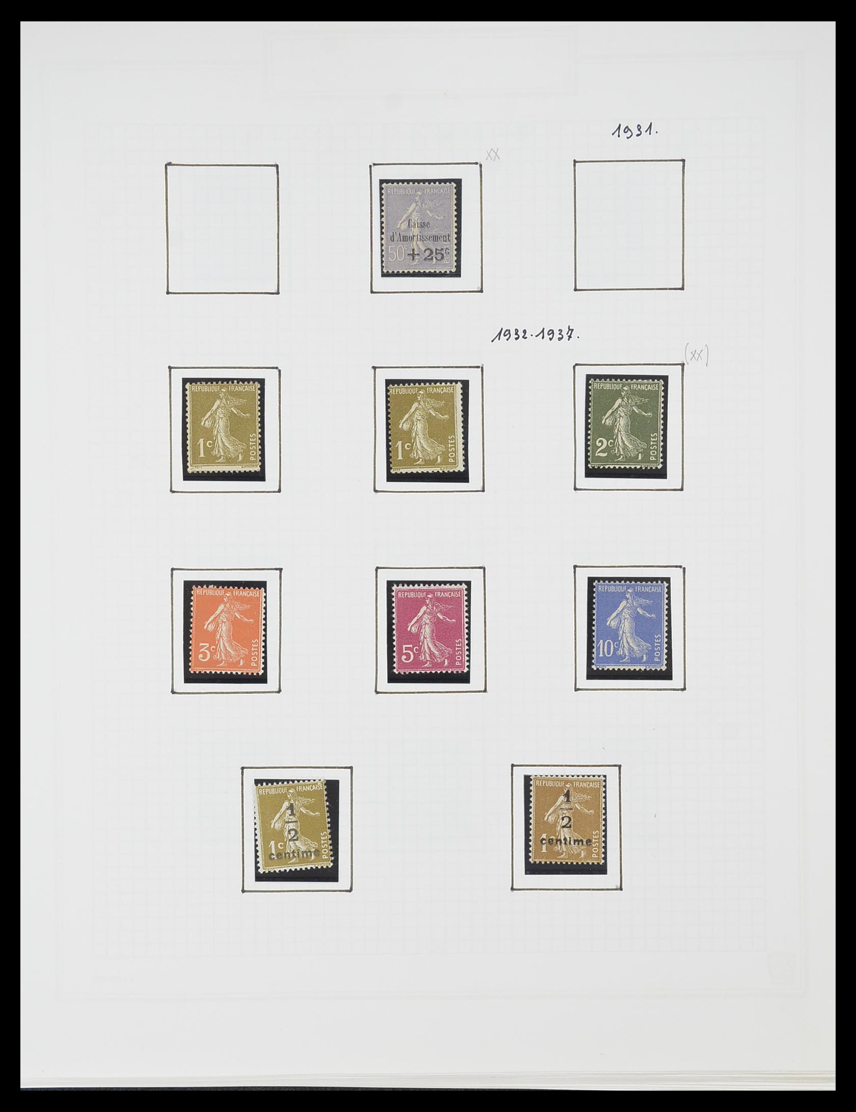 33869 016 - Postzegelverzameling 33869 Frankrijk 1900-1983.