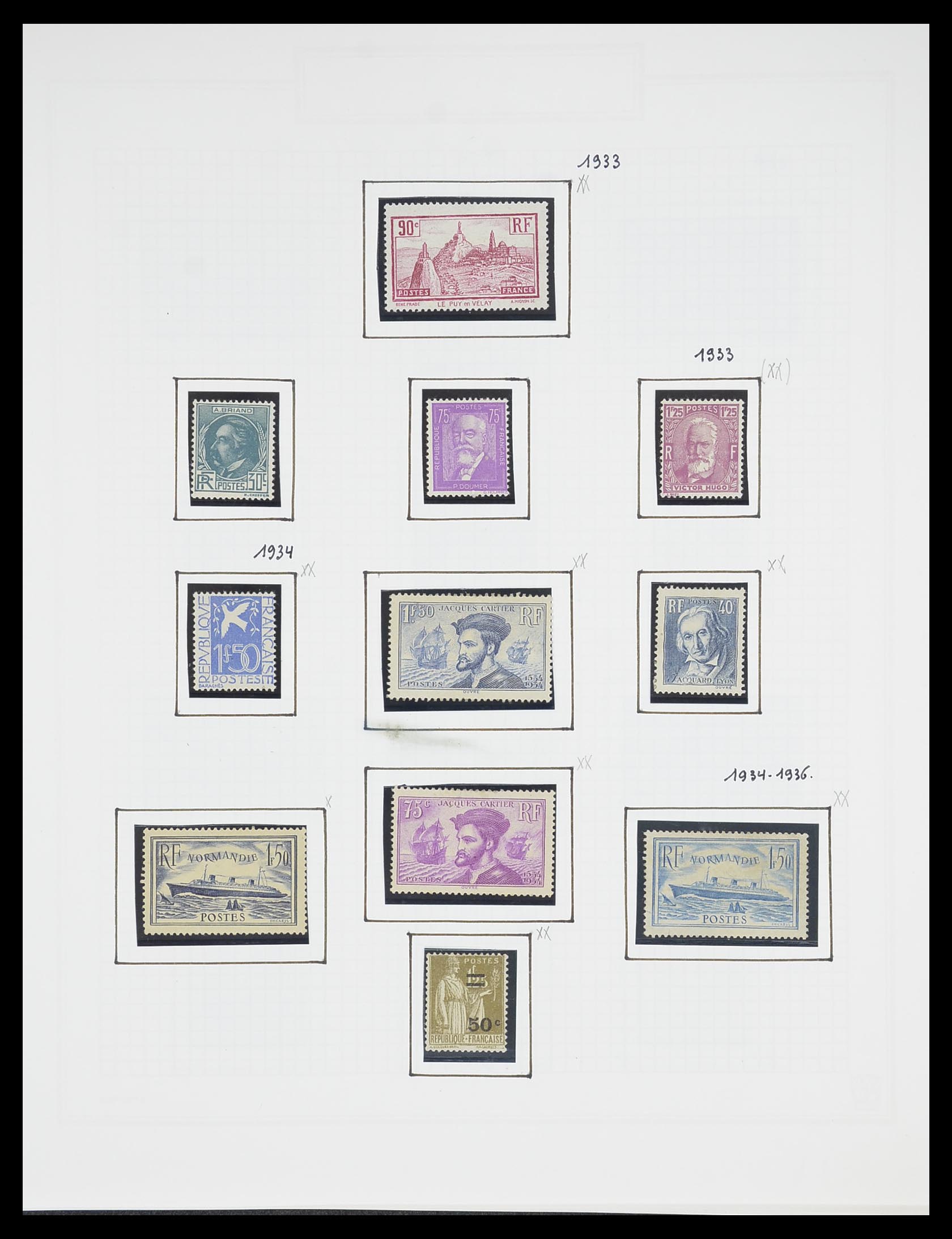 33869 018 - Postzegelverzameling 33869 Frankrijk 1900-1983.