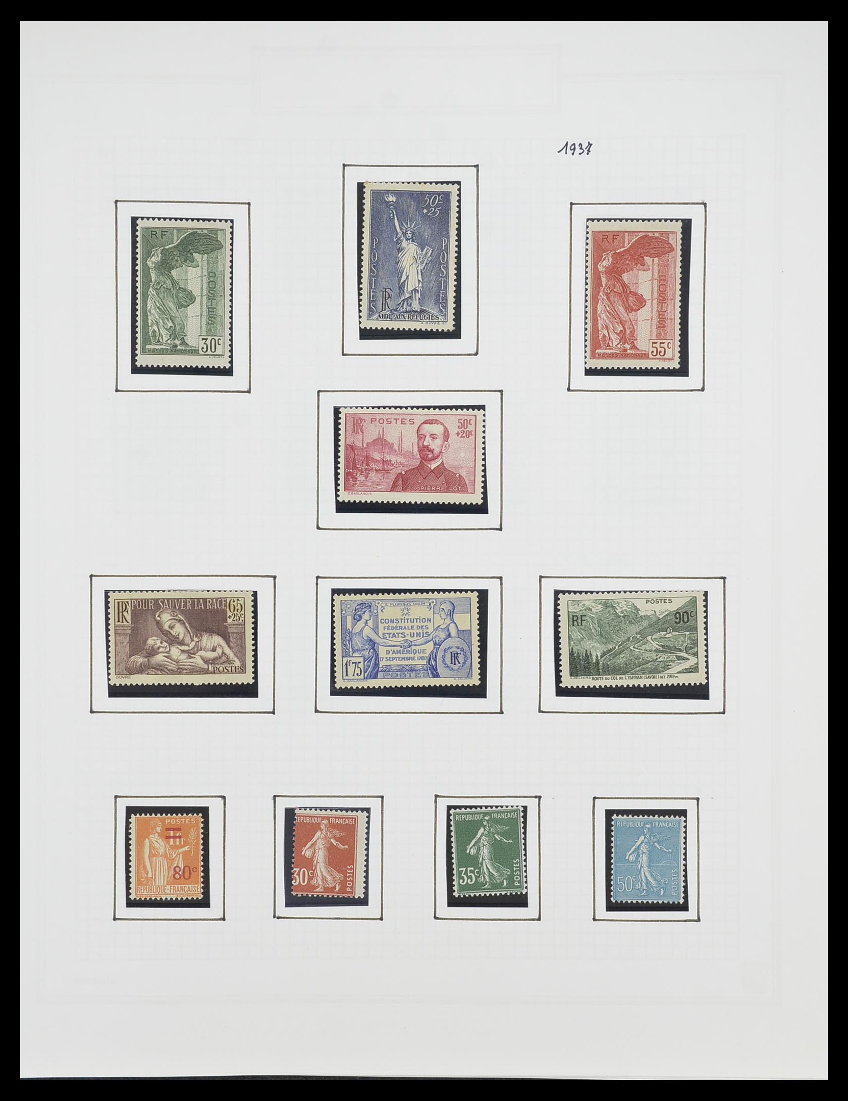 33869 025 - Postzegelverzameling 33869 Frankrijk 1900-1983.