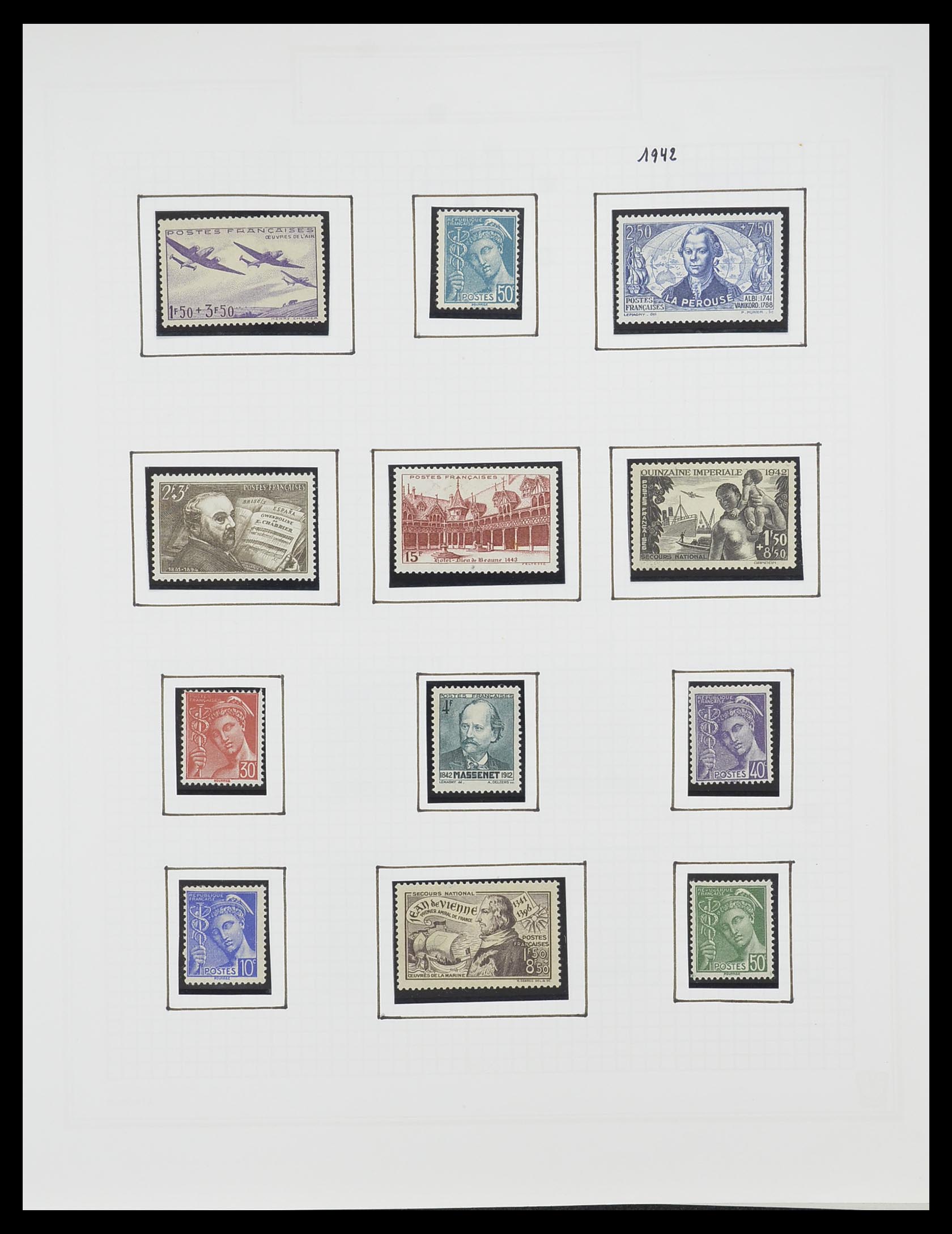 33869 040 - Postzegelverzameling 33869 Frankrijk 1900-1983.