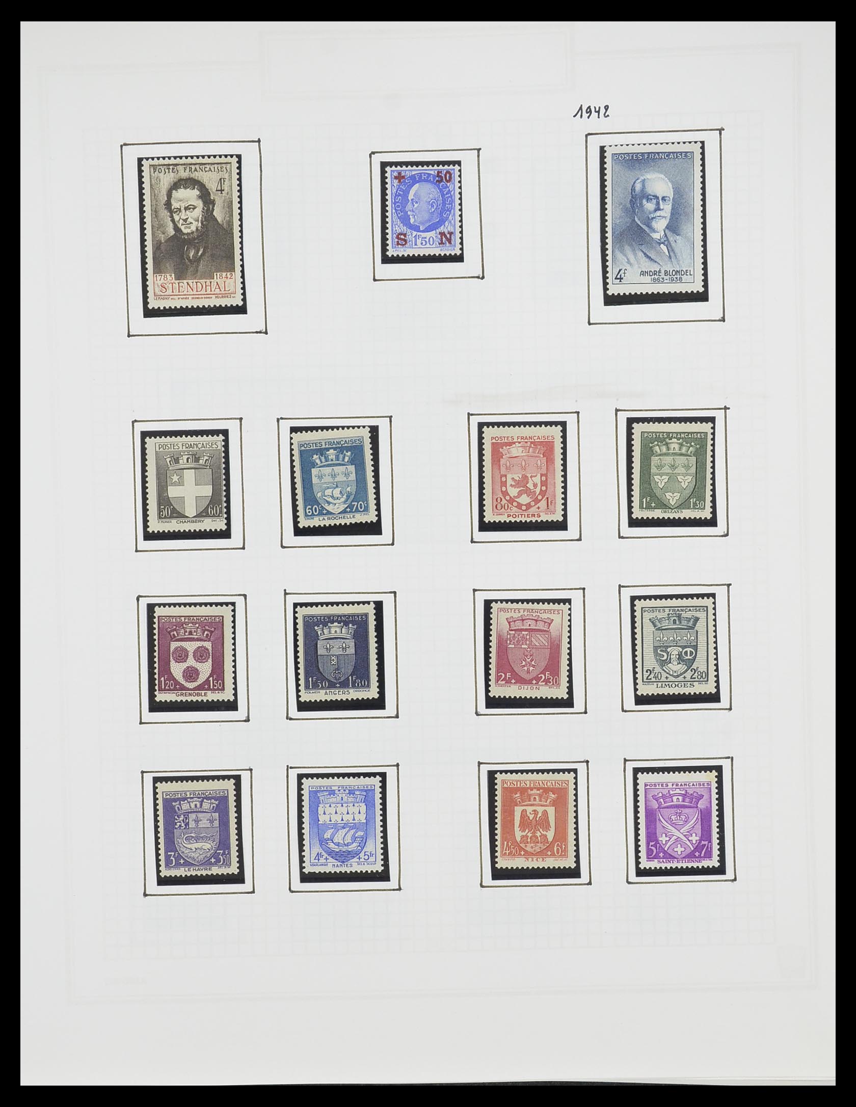 33869 041 - Postzegelverzameling 33869 Frankrijk 1900-1983.