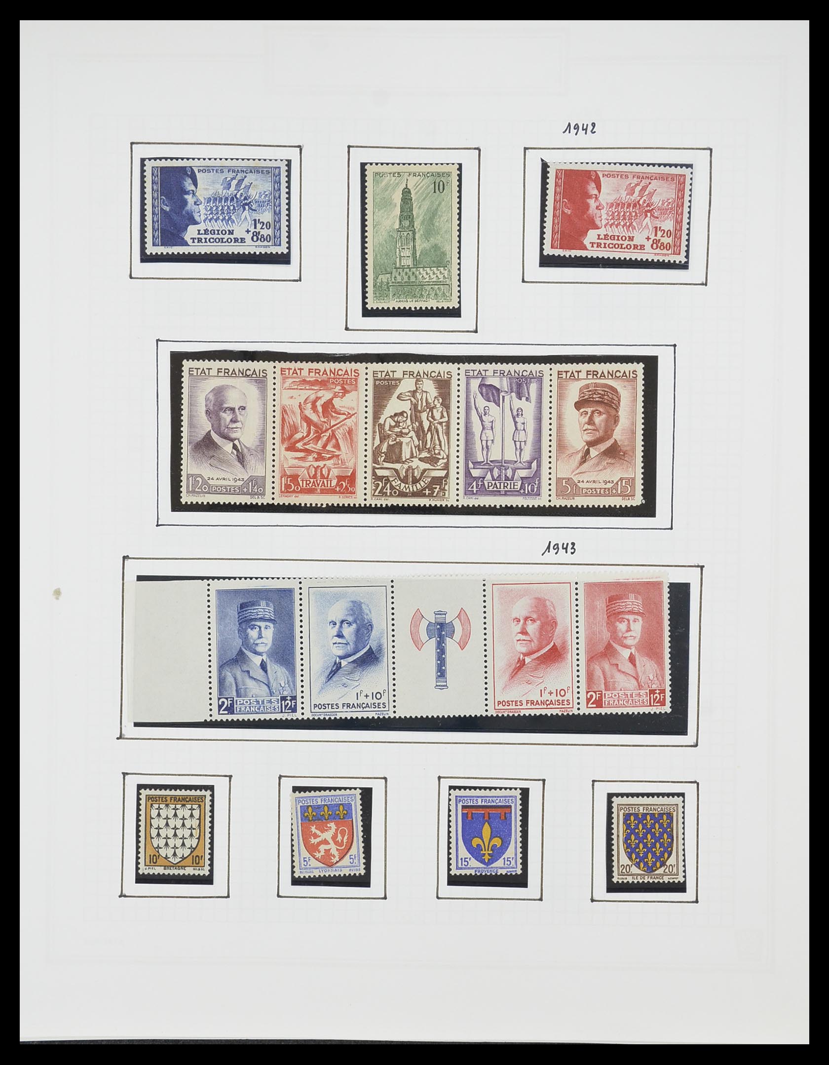 33869 042 - Postzegelverzameling 33869 Frankrijk 1900-1983.