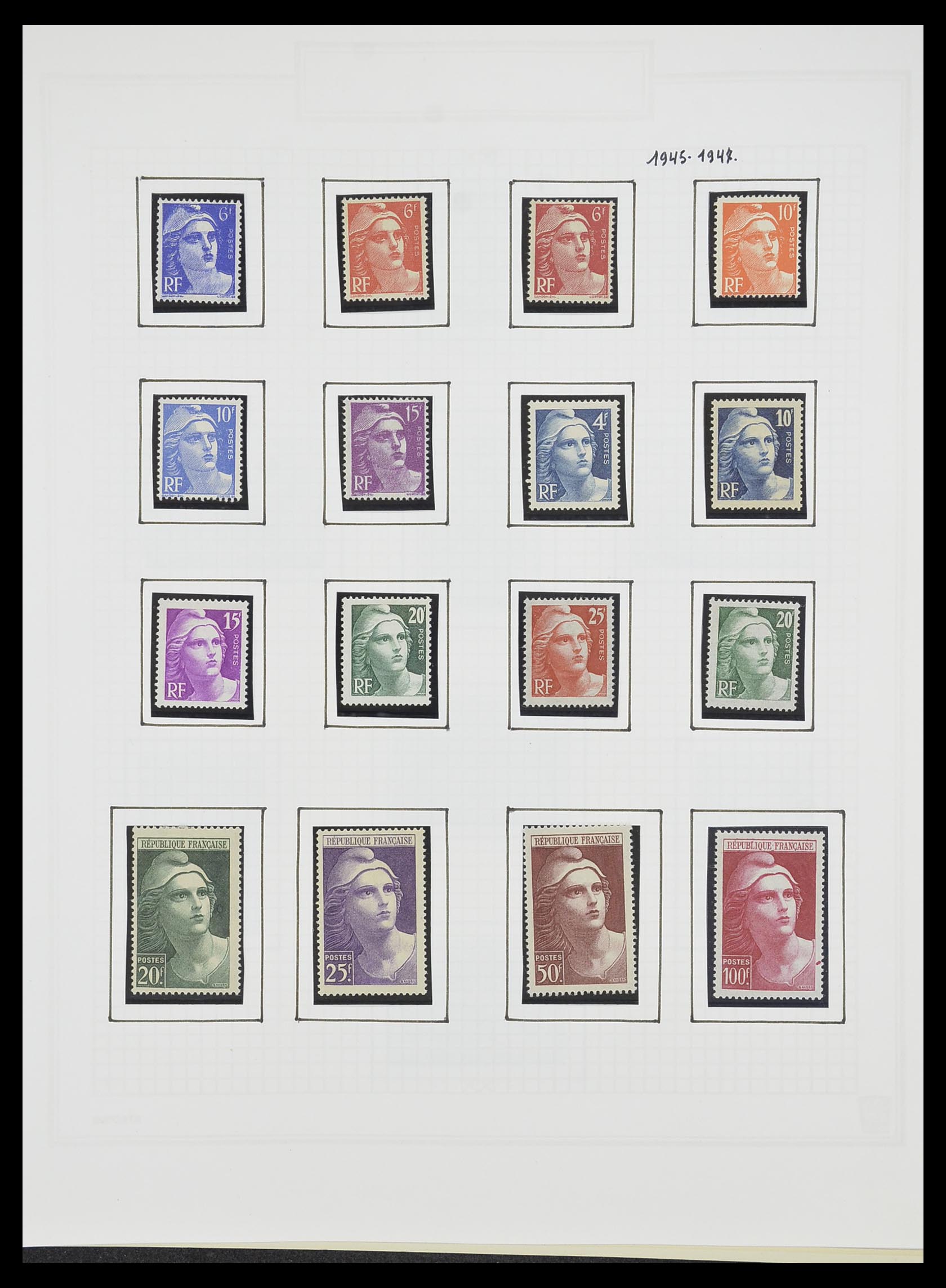 33869 055 - Postzegelverzameling 33869 Frankrijk 1900-1983.