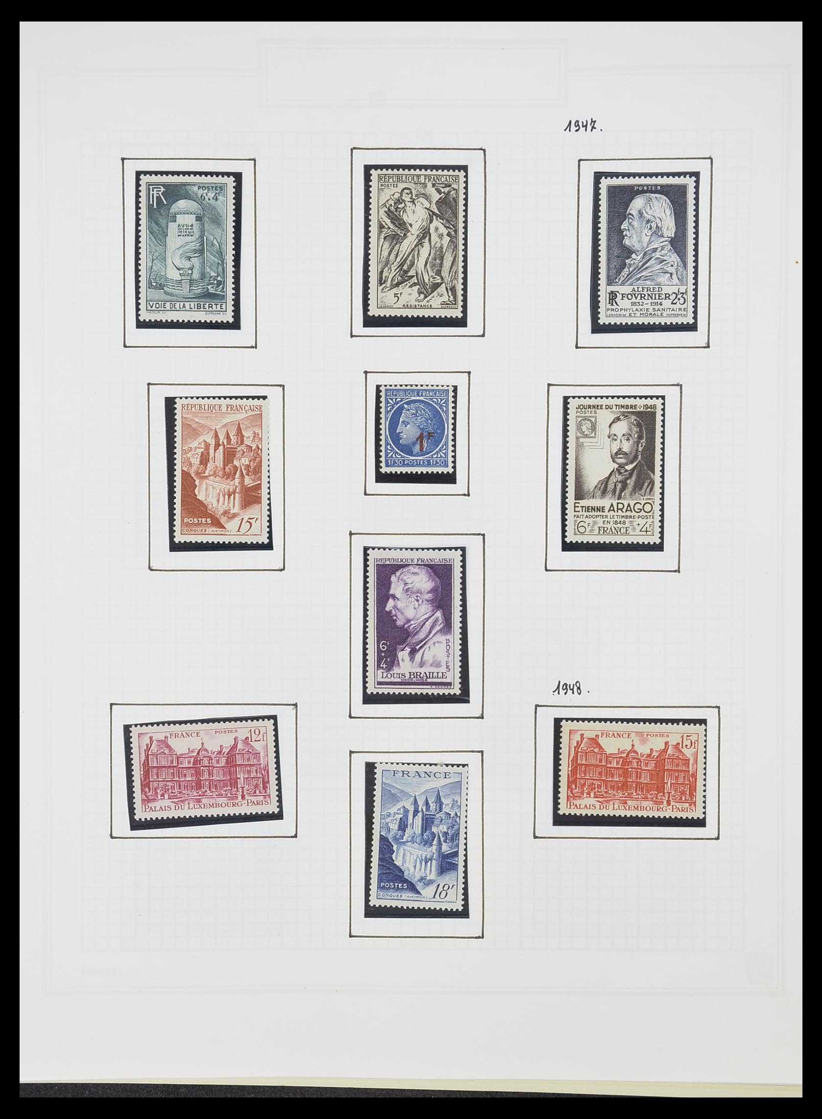 33869 061 - Postzegelverzameling 33869 Frankrijk 1900-1983.