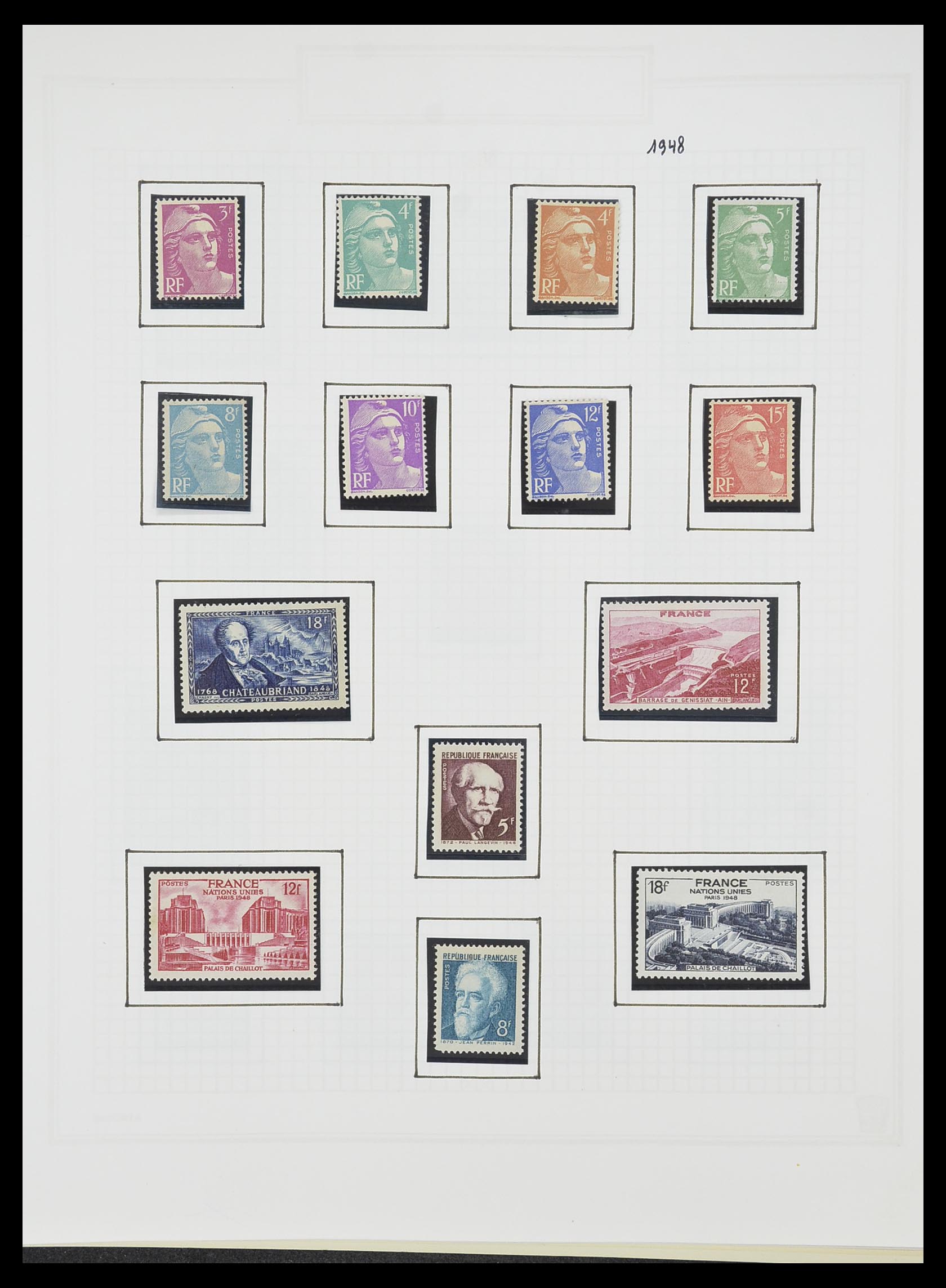 33869 063 - Postzegelverzameling 33869 Frankrijk 1900-1983.
