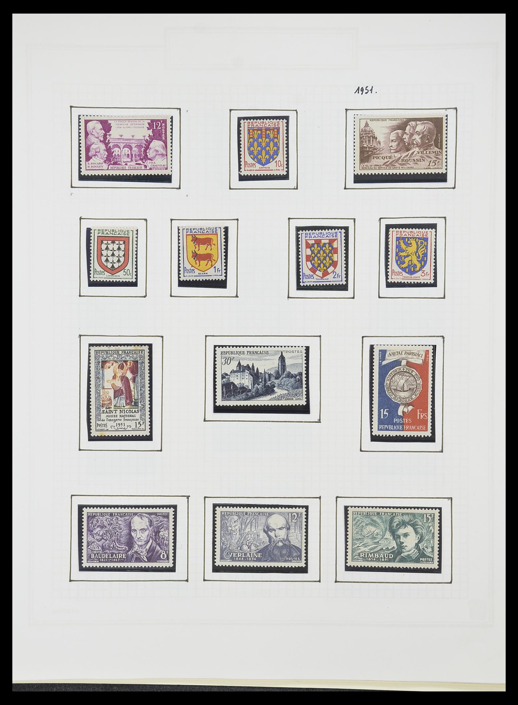 33869 071 - Postzegelverzameling 33869 Frankrijk 1900-1983.