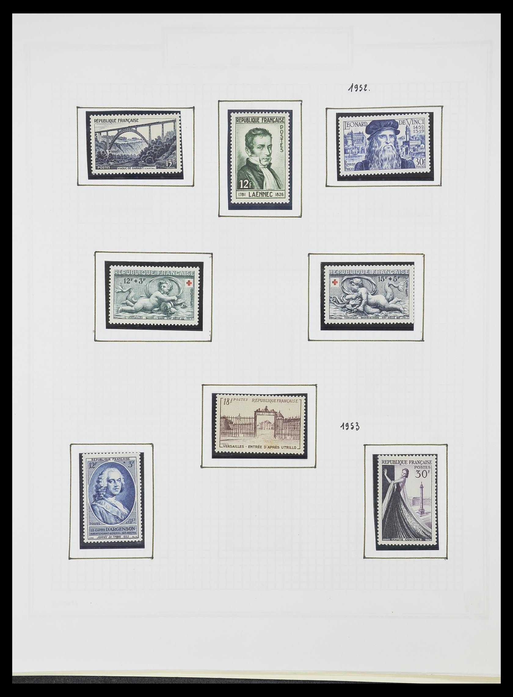 33869 074 - Postzegelverzameling 33869 Frankrijk 1900-1983.