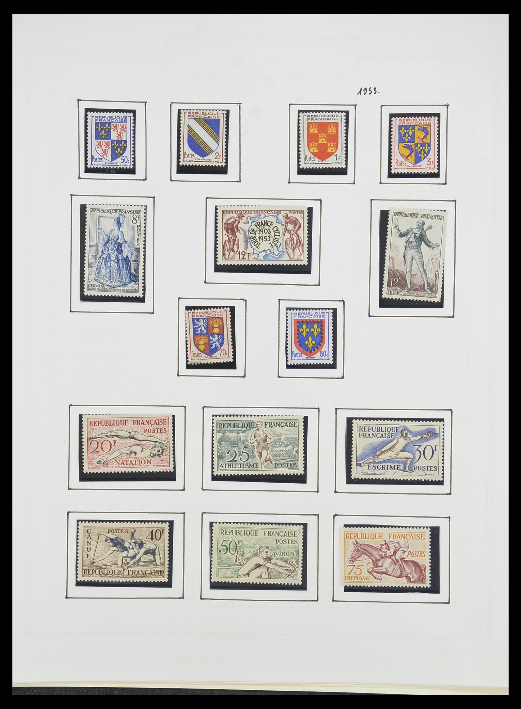 33869 076 - Postzegelverzameling 33869 Frankrijk 1900-1983.