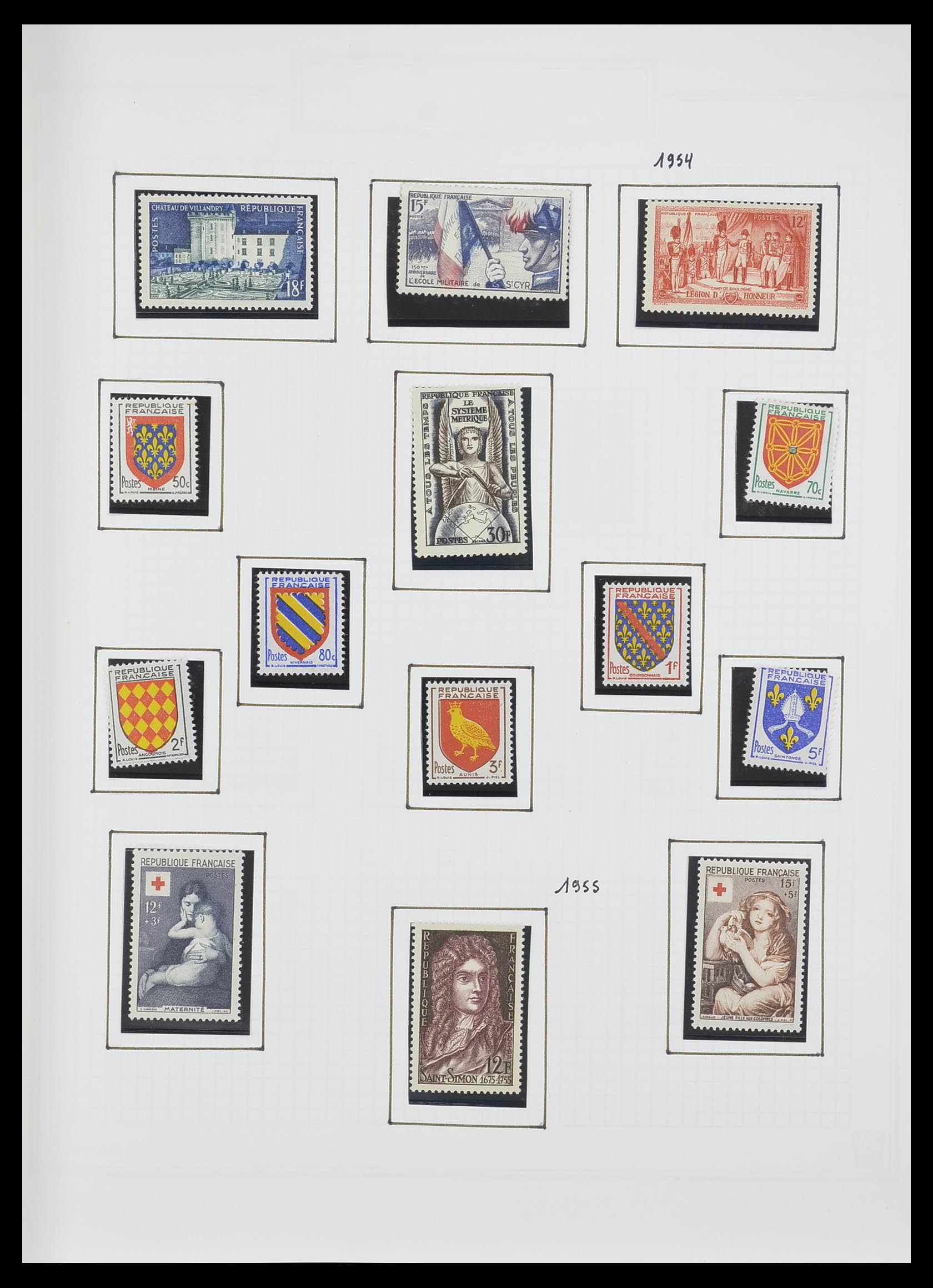 33869 080 - Postzegelverzameling 33869 Frankrijk 1900-1983.