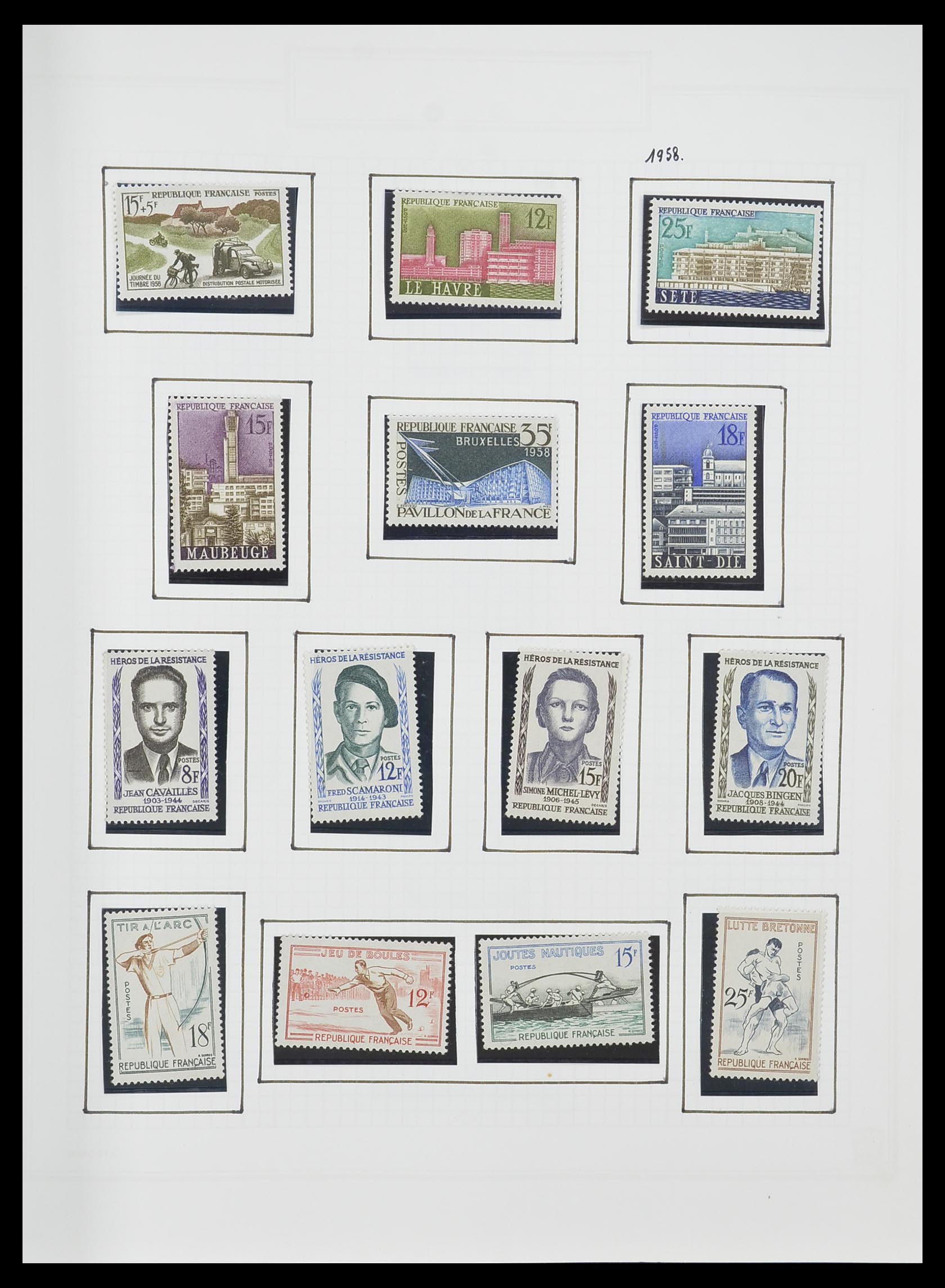 33869 095 - Postzegelverzameling 33869 Frankrijk 1900-1983.
