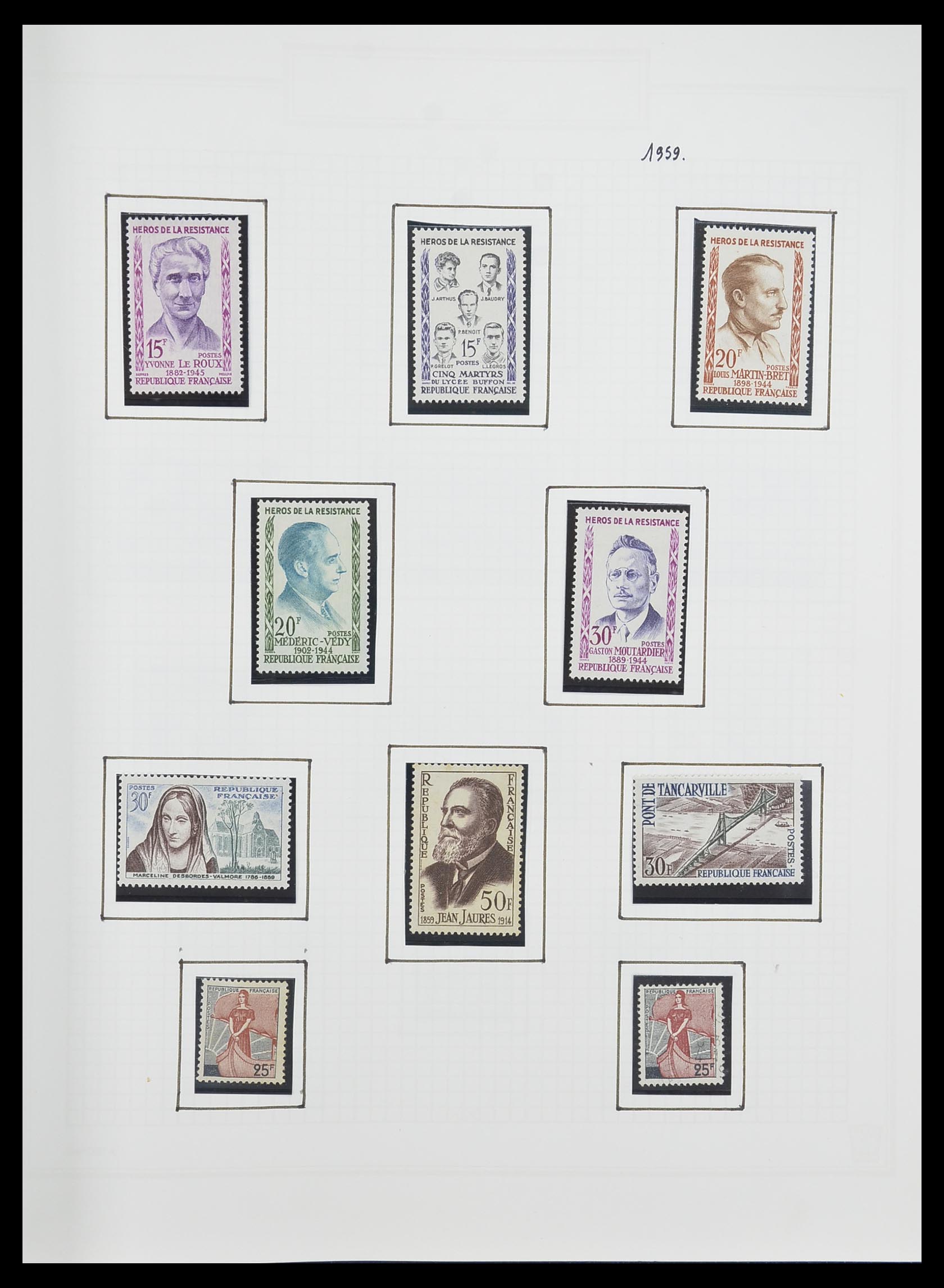 33869 100 - Postzegelverzameling 33869 Frankrijk 1900-1983.